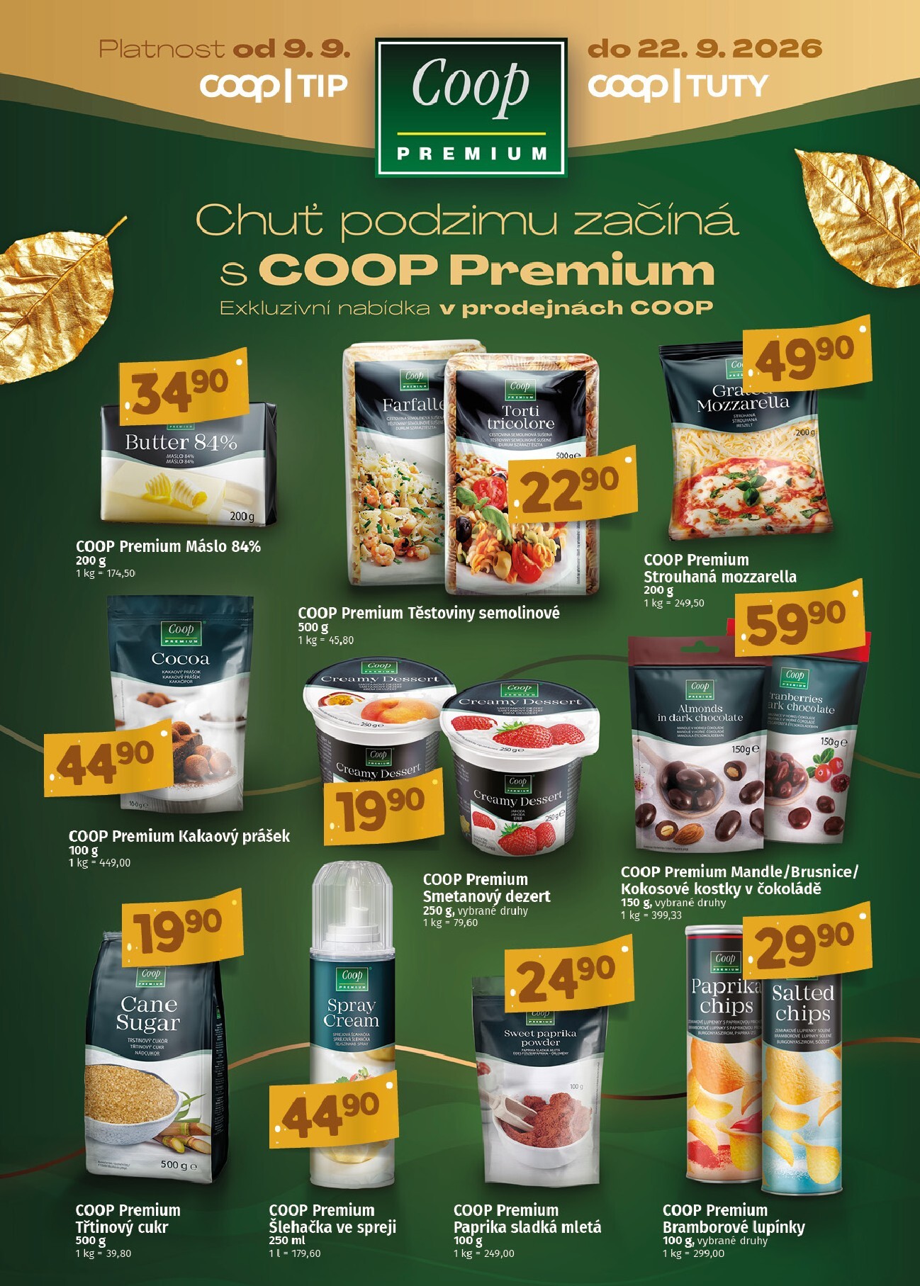 coop - Aktuální Coop Premium leták platný od středy 09.09.2026 do úterý 22.09.2026