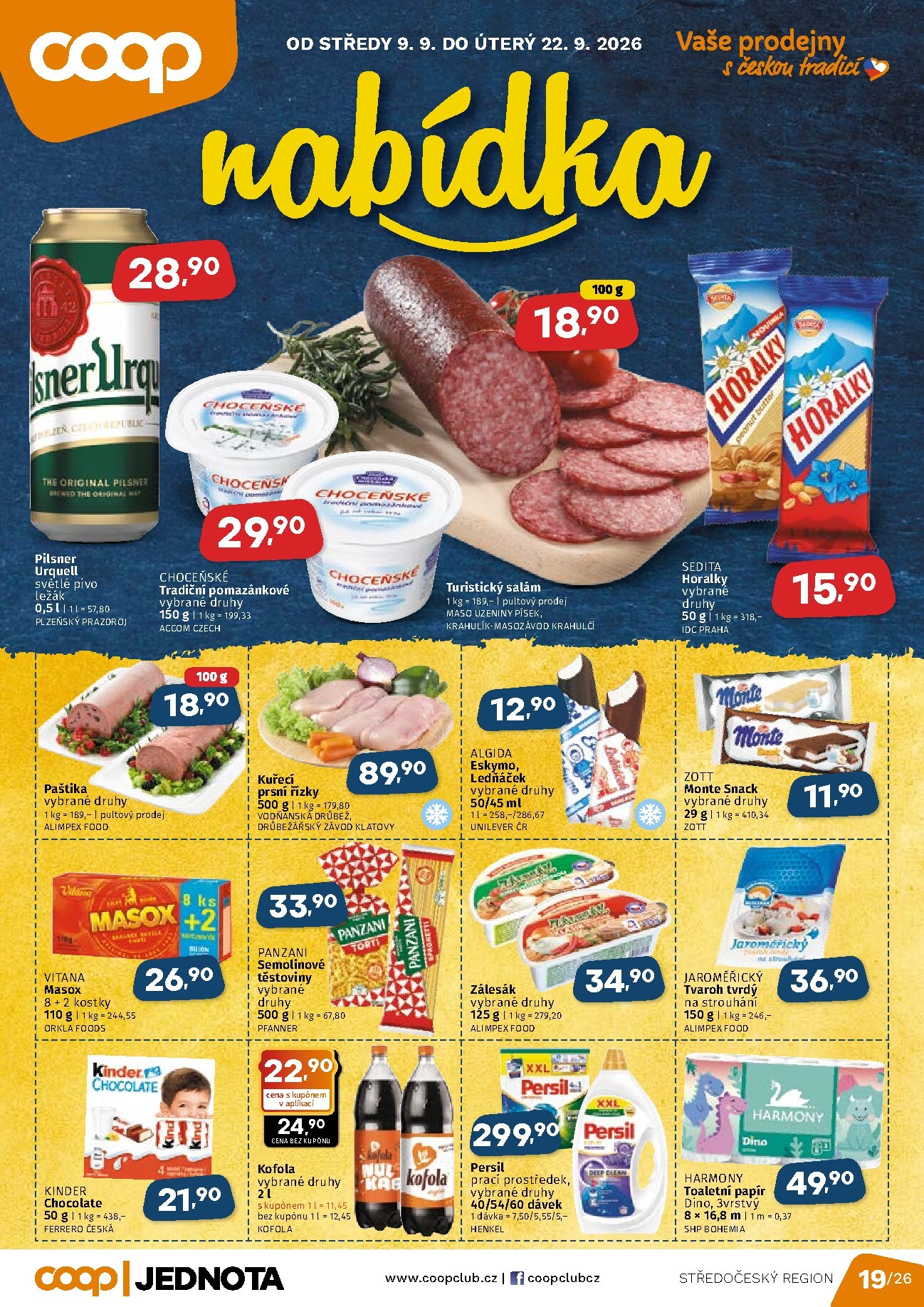 coop - Aktuální Coop - Střední Čechy leták platný od středy 09.09.2026 do úterý 22.09.2026