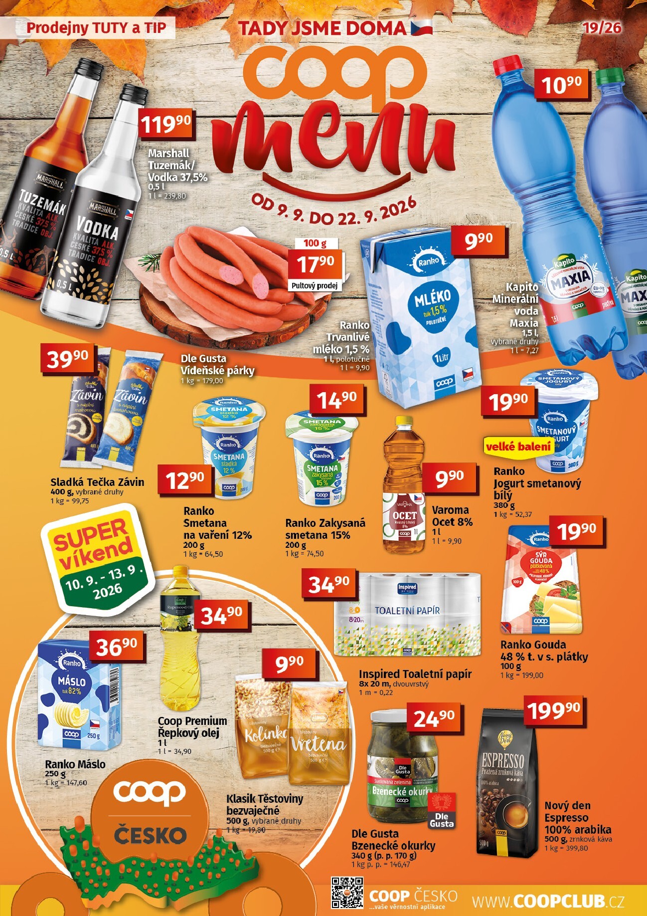 coop - Aktuální Coop Tuty-Tip Menu leták platný od středy 09.09.2026 do úterý 22.09.2026