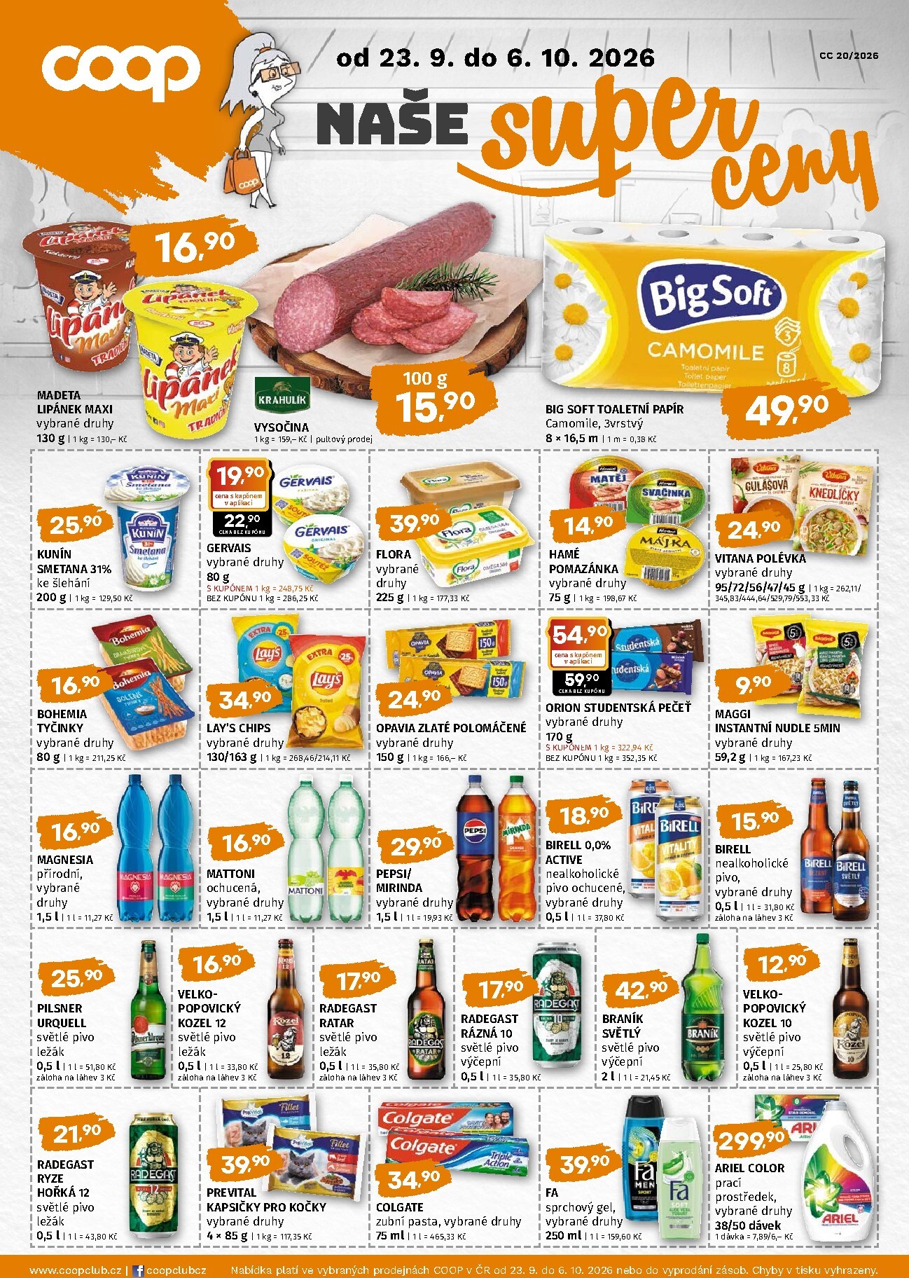 coop - Aktuální Coop - Naše super ceny leták platný od středy 23.09.2026 do úterý 06.10.2026