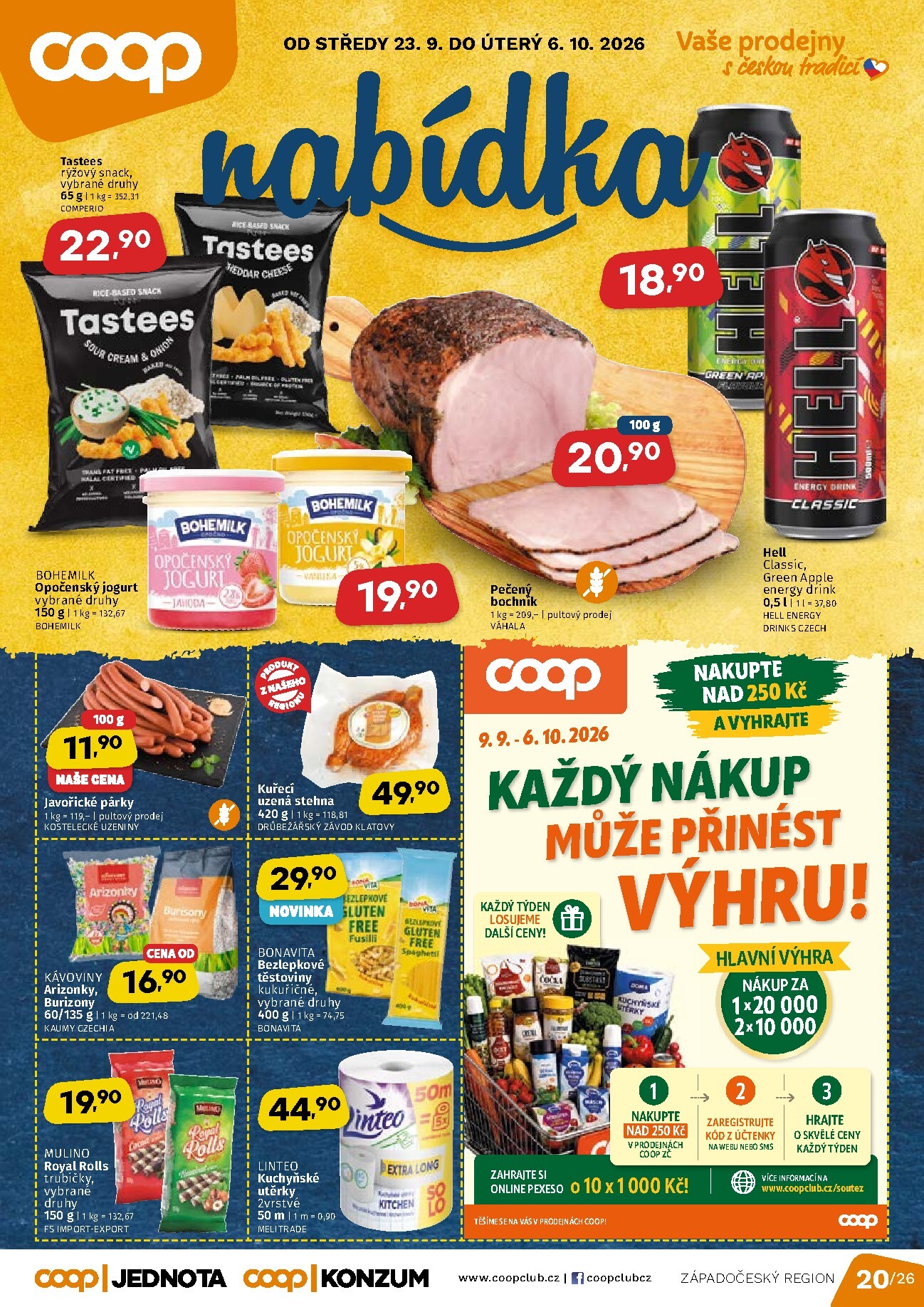 coop - Aktuální Coop - Západní Čechy leták platný od středy 23.09.2026 do úterý 06.10.2026