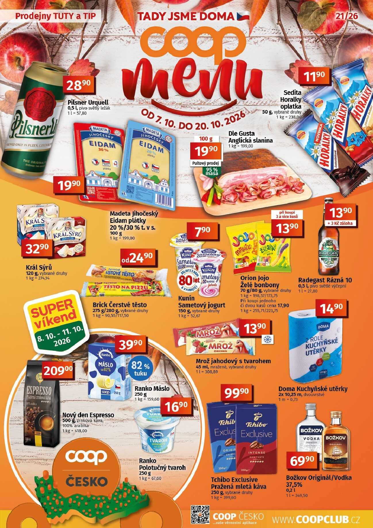 coop - Budoucí Coop - Tuty-Tip Menu leták platný od středy 07.10.2026 do úterý 20.10.2026