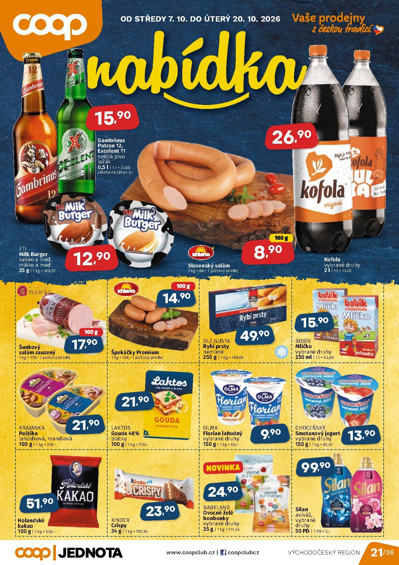 coop - Aktuální Coop - Východní Čechy leták platný od středy 07.10.2026 do úterý 20.10.2026