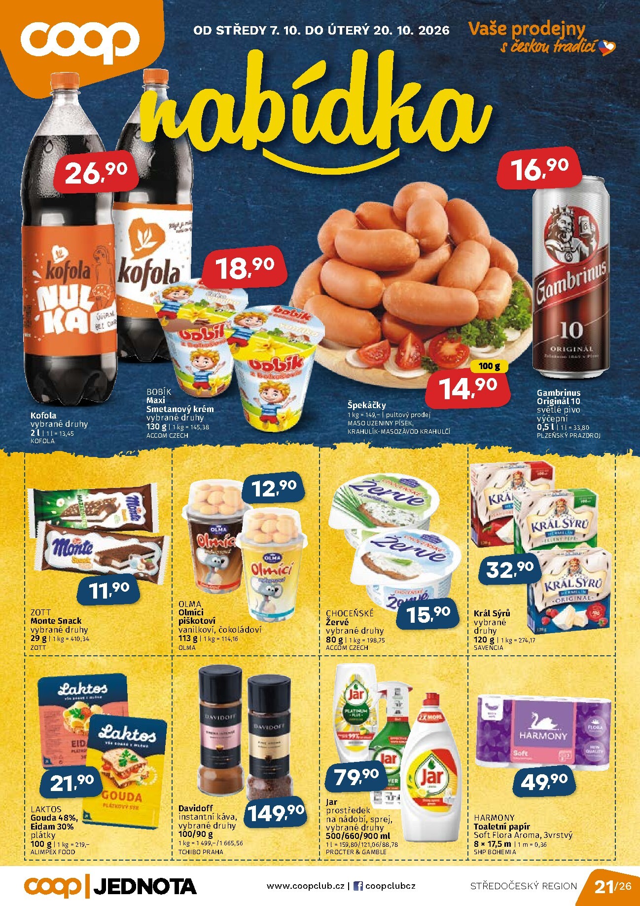 coop - Aktuální Coop - Střední Čechy leták platný od středy 07.10.2026 do úterý 20.10.2026