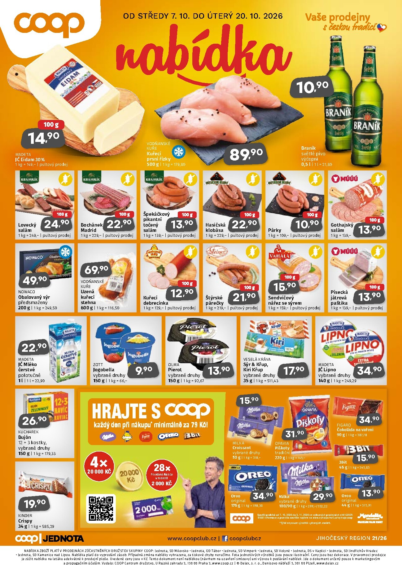 coop - Aktuální Coop - Jižní Čechy leták platný od středy 07.10.2026 do úterý 20.10.2026