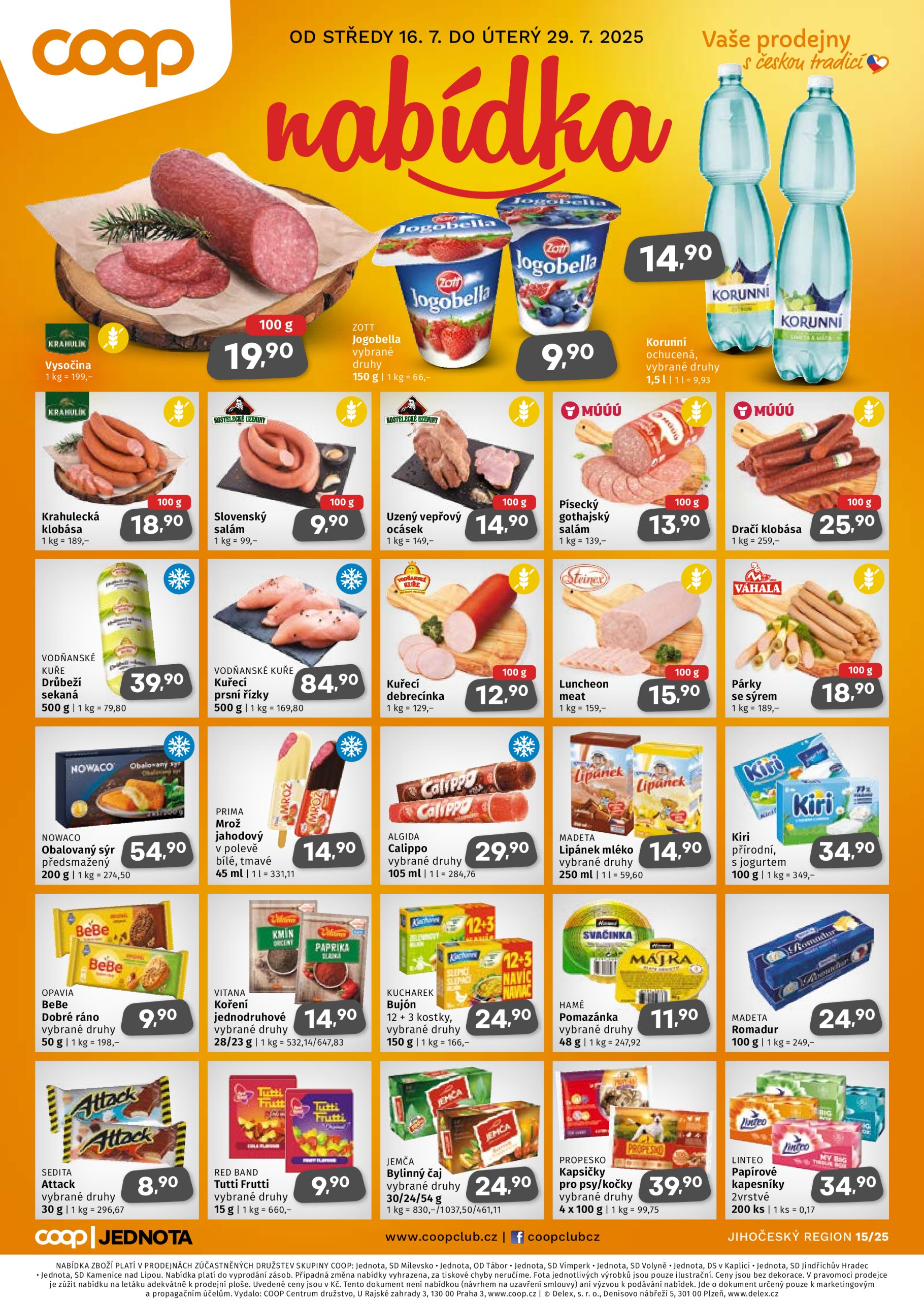coop - Leták Coop - Jižní Čechy od 16.07. do 29.07.