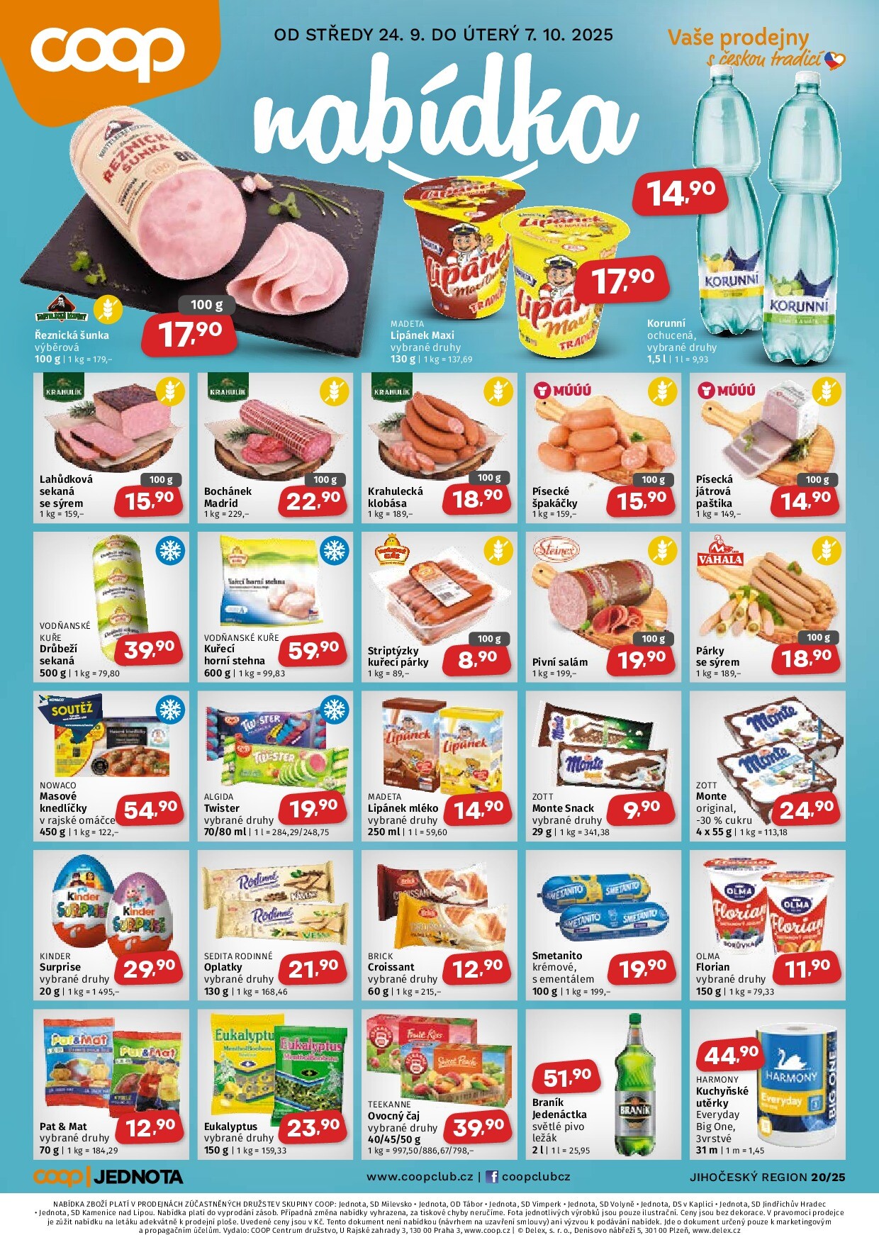 coop - Leták Coop - Jižní Čechy od 24.09. do 07.10.
