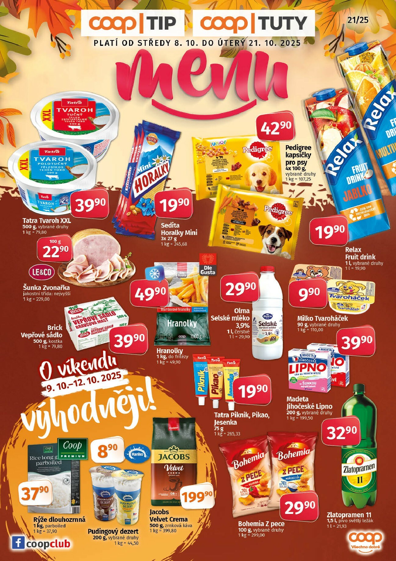 coop - Aktuální leták Coop - Tury-Tip Menu od 08.10. do 21.10.