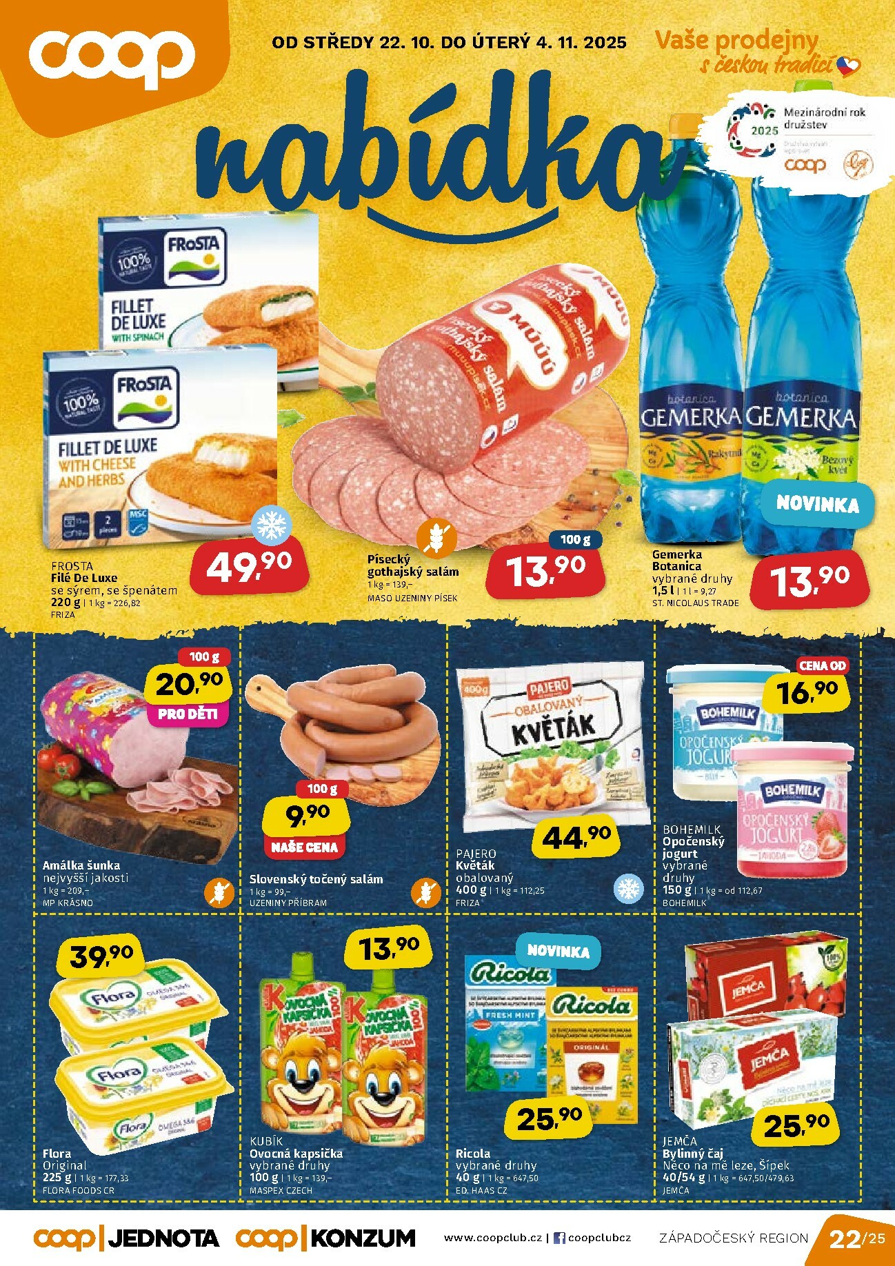 coop - Aktuální leták Coop - Západní Čechy od 22.10. do 04.11.