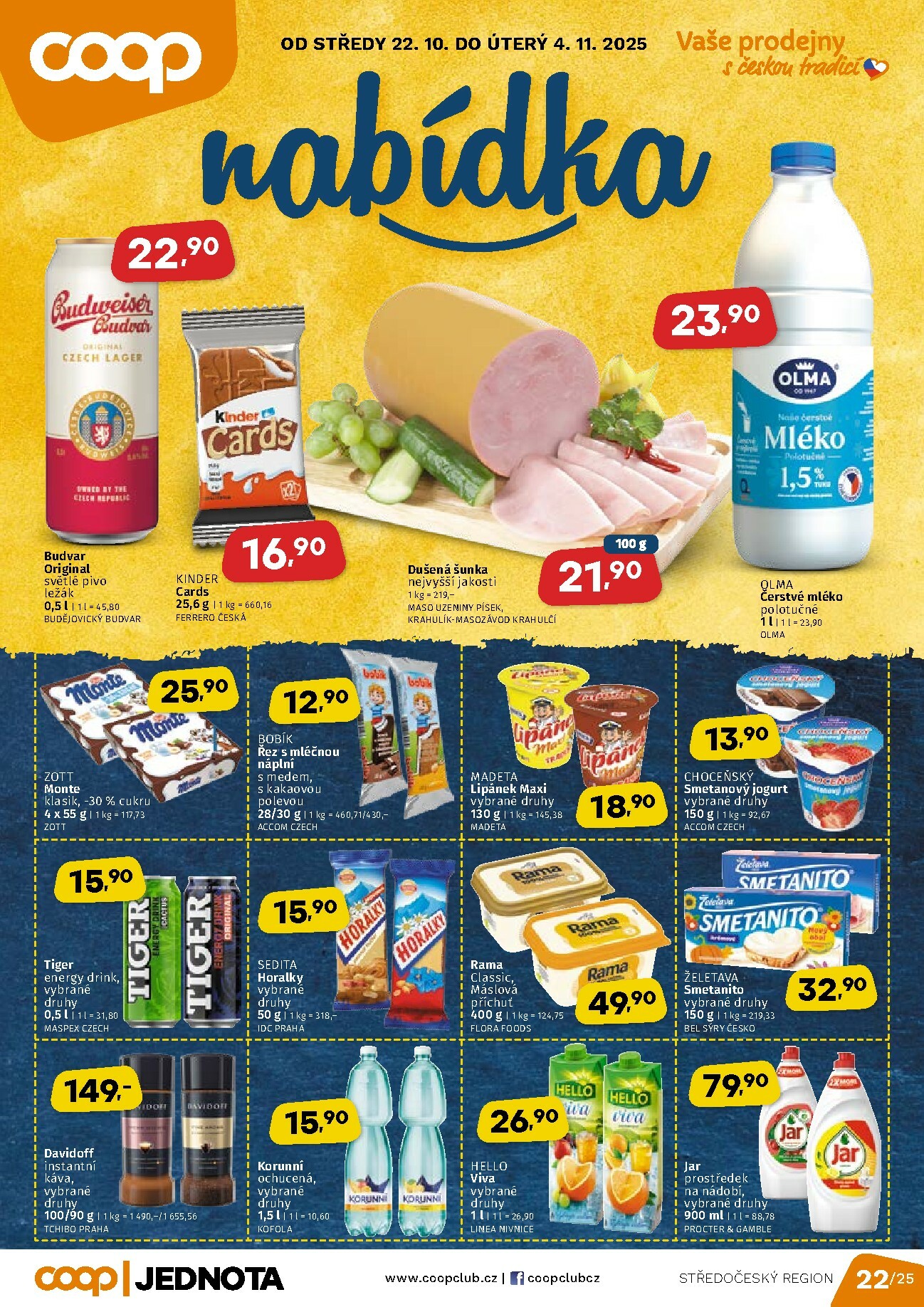 coop - Aktuální leták Coop - Střední Čechy od 22.10. do 04.11.