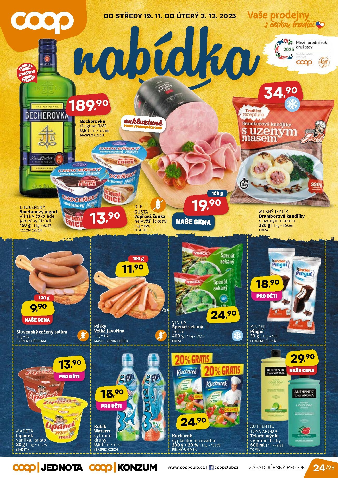 coop - Aktuální leták Coop - Západní Čechy od 19.11. do 02.12.