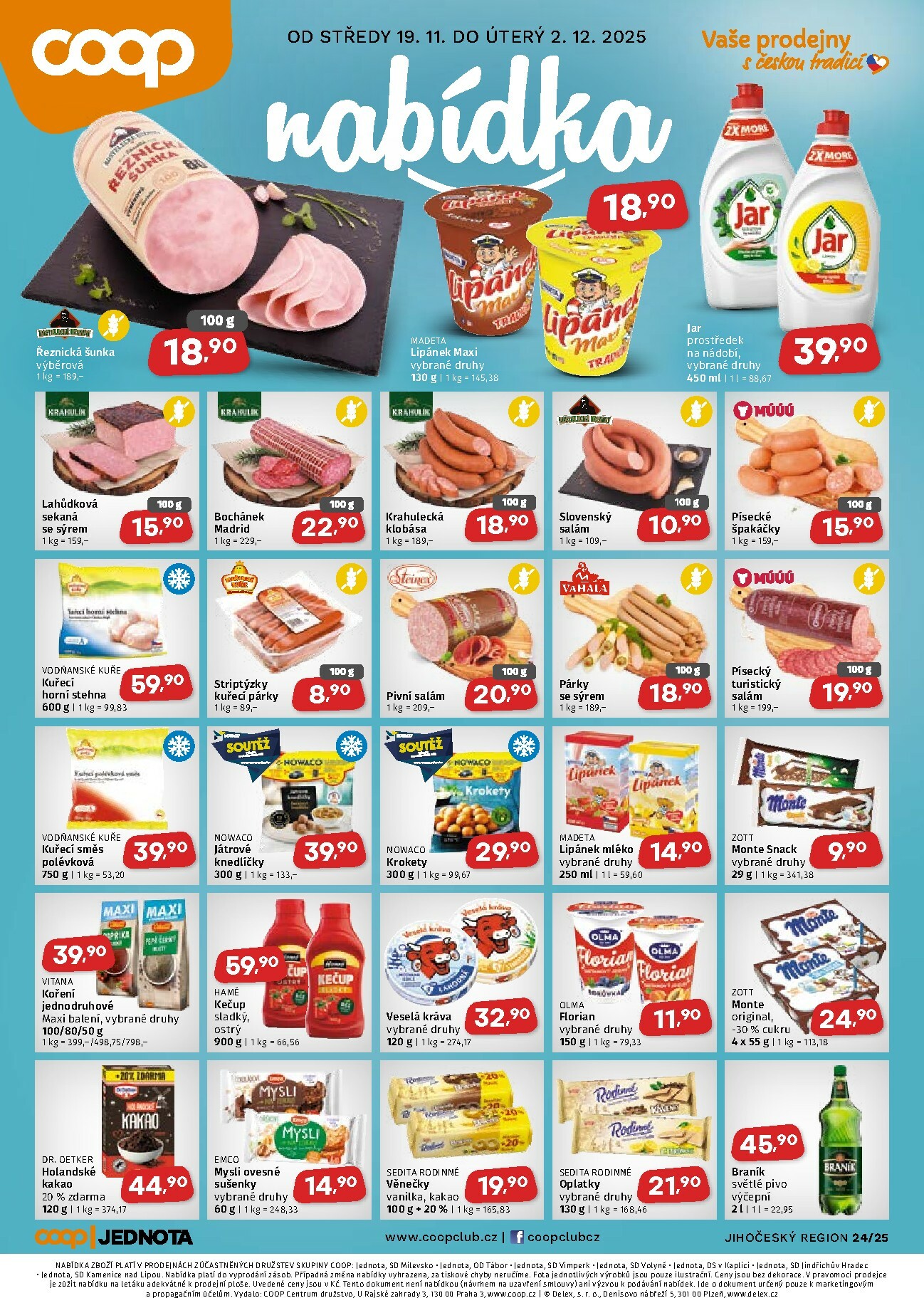 coop - Aktuální leták Coop - Jižní Čechy od 19.11. do 02.12.