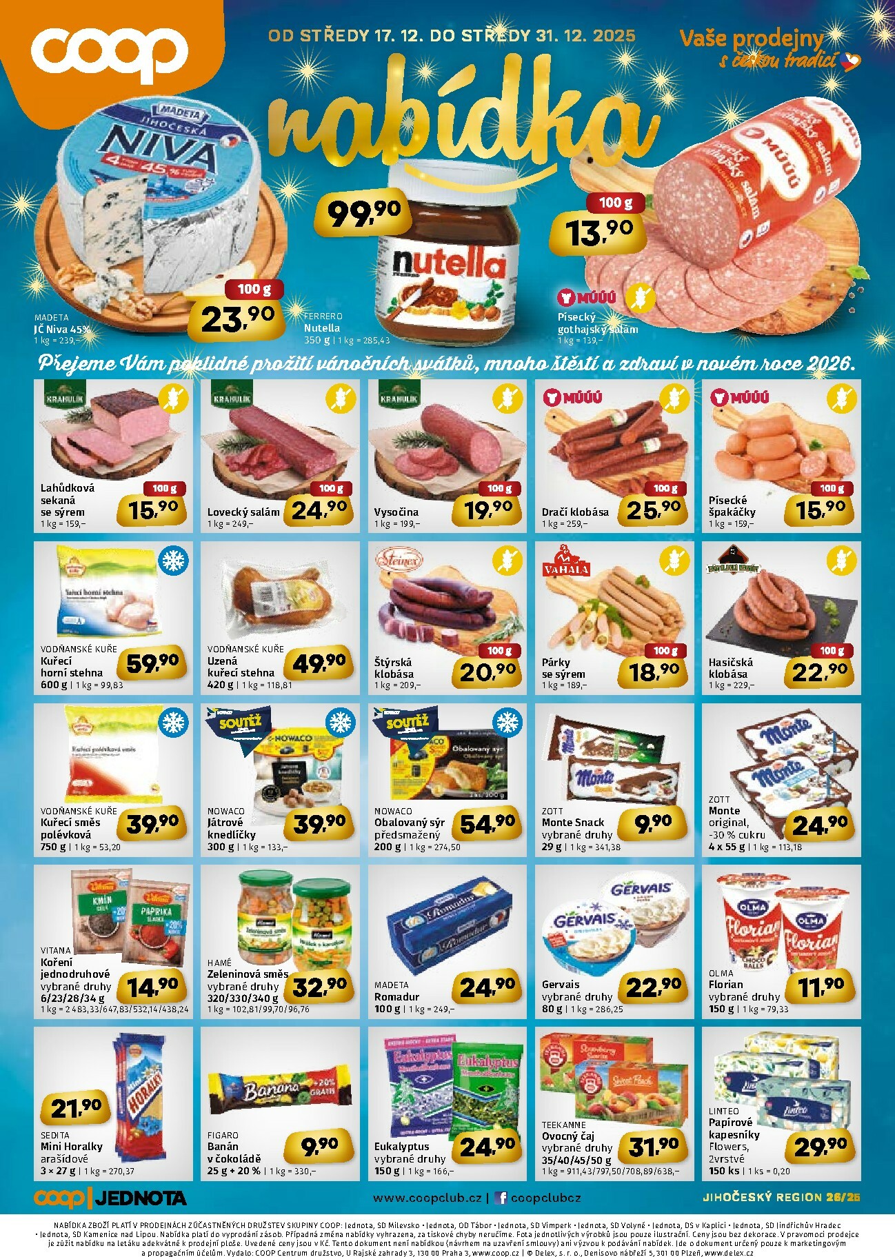 coop - Aktuální leták Coop - Jižní Čechy od 17.12. do 31.12.