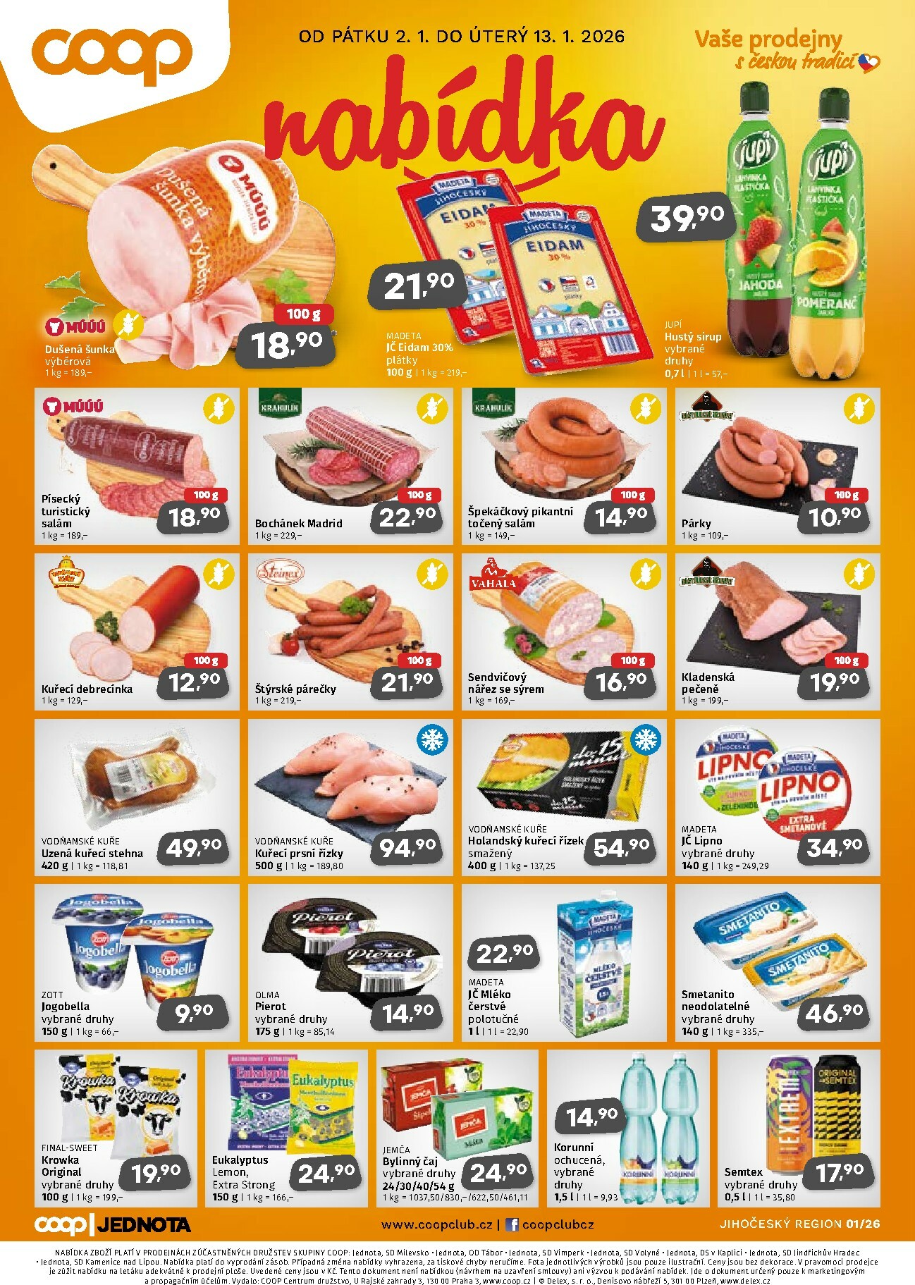 coop - Aktuální leták COOP - Jižní Čechy od 02.01. do 13.01. - page: 1