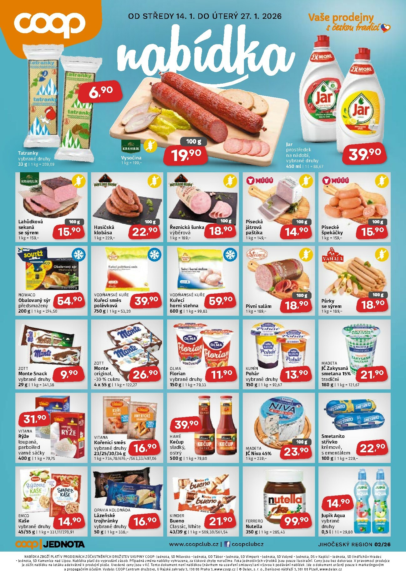 coop - Aktuální leták Coop - Jižní Čechy od 14.01. do 27.01.