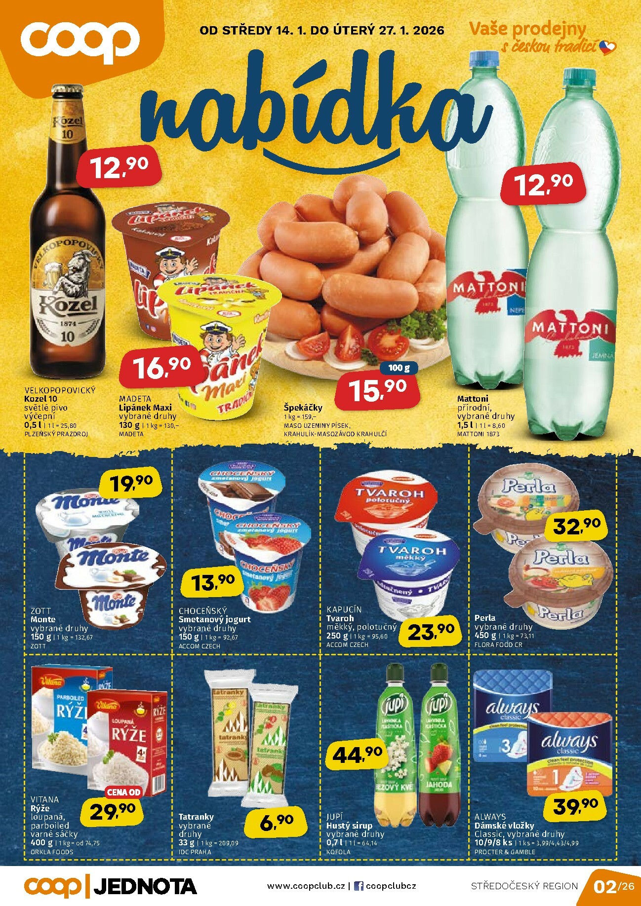 coop - Aktuální leták Coop - Střední Čechy od 14.01. do 27.01.