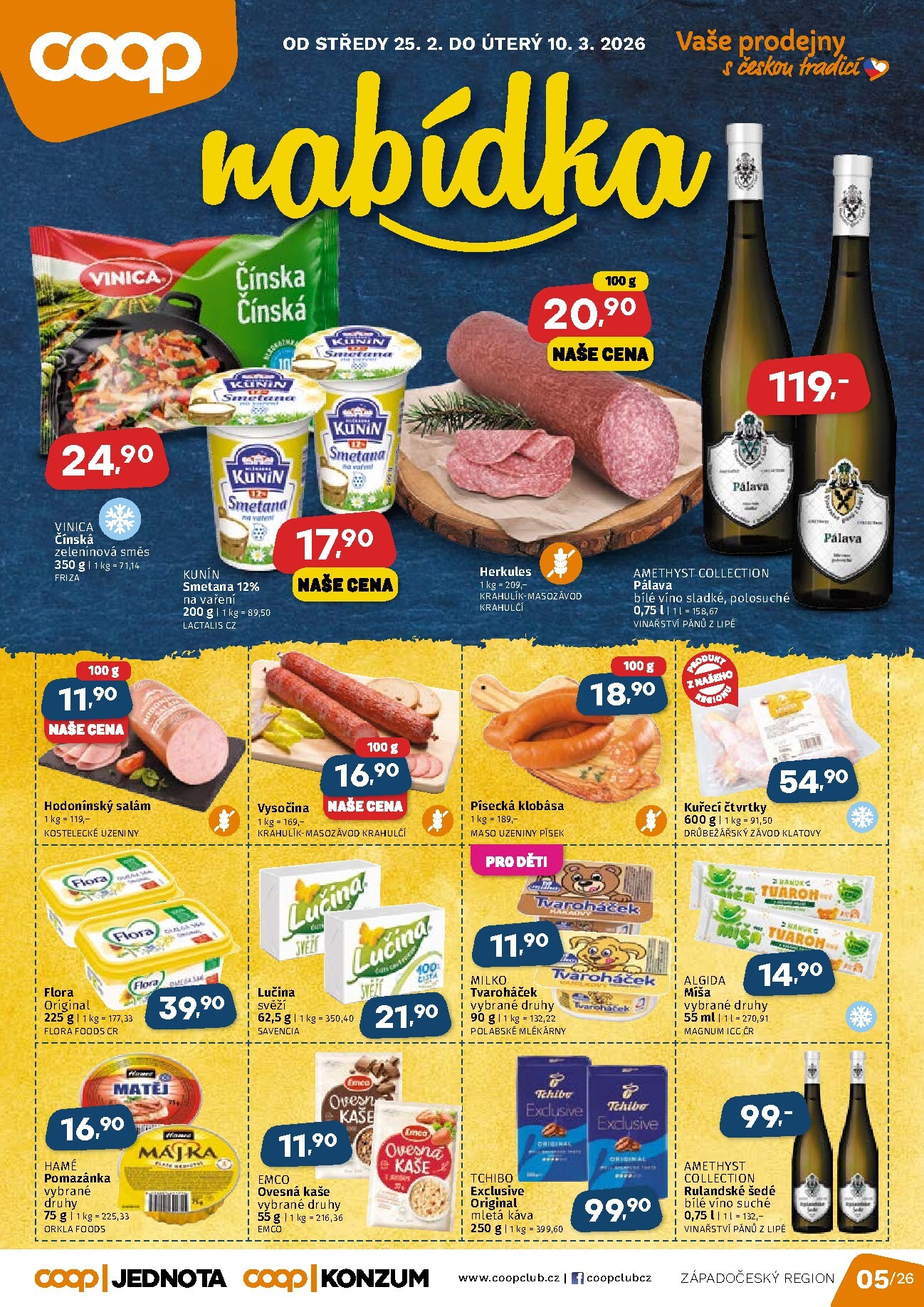 coop - Coop - Západní Čechy leták platný od středy 25.02.2026 do úterý 10.03.2026 - page: 1