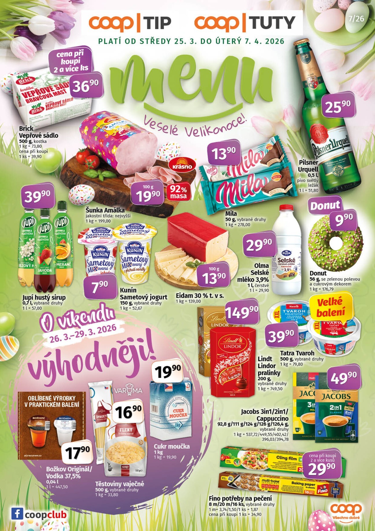 coop - Coop - Tuty-Tip Menu leták platný od středy 25.03.2026 do úterý 07.04.2026