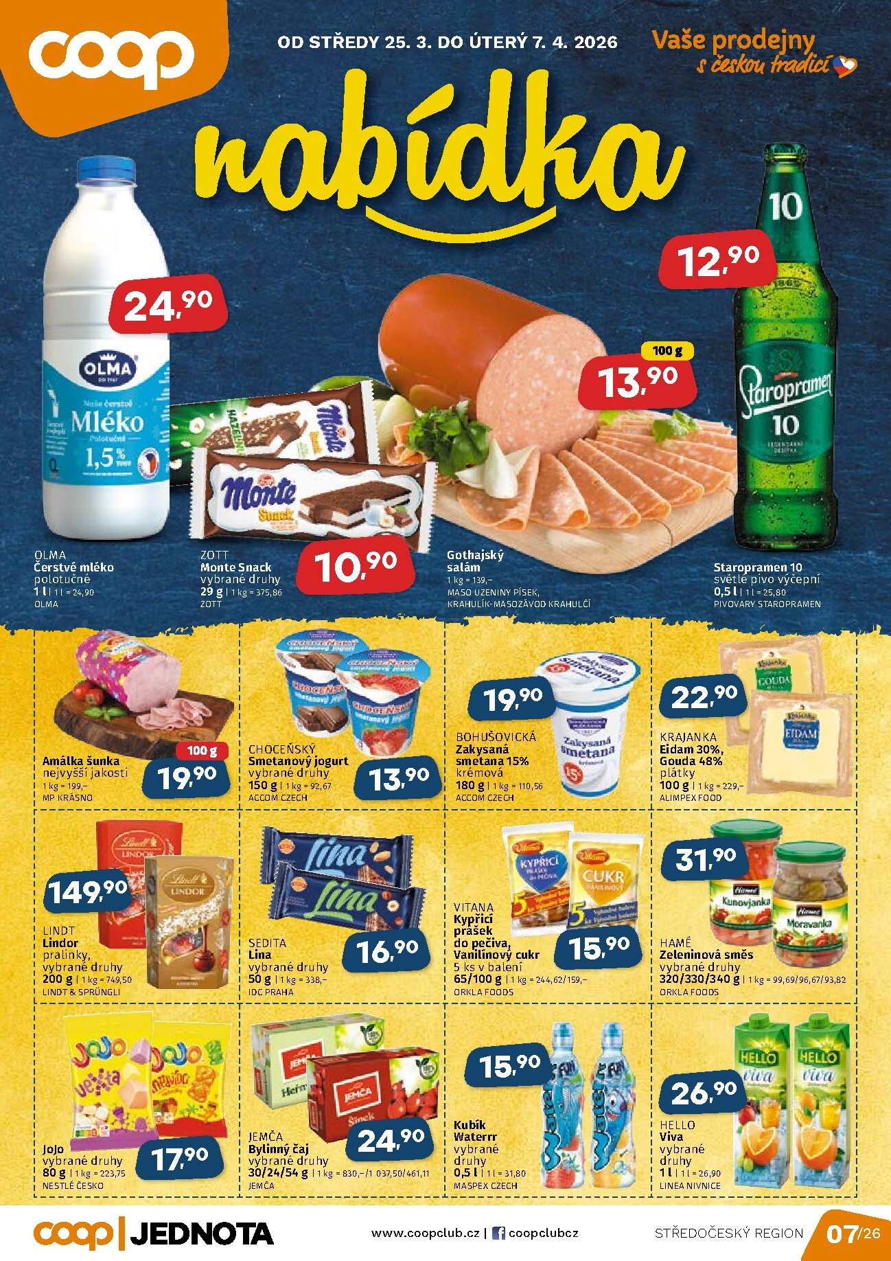 coop - Coop - Střední Čechy leták platný od středy 25.03.2026 do úterý 07.04.2026