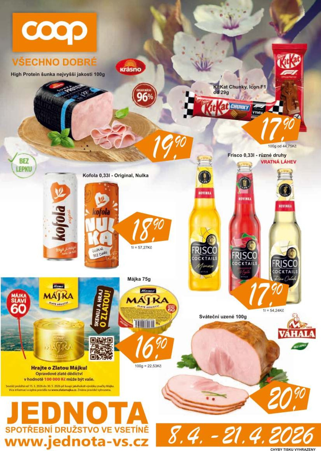 coop - Aktuální COOP Jednota leták platný od středy 08.04.2026 do úterý 21.04.2026