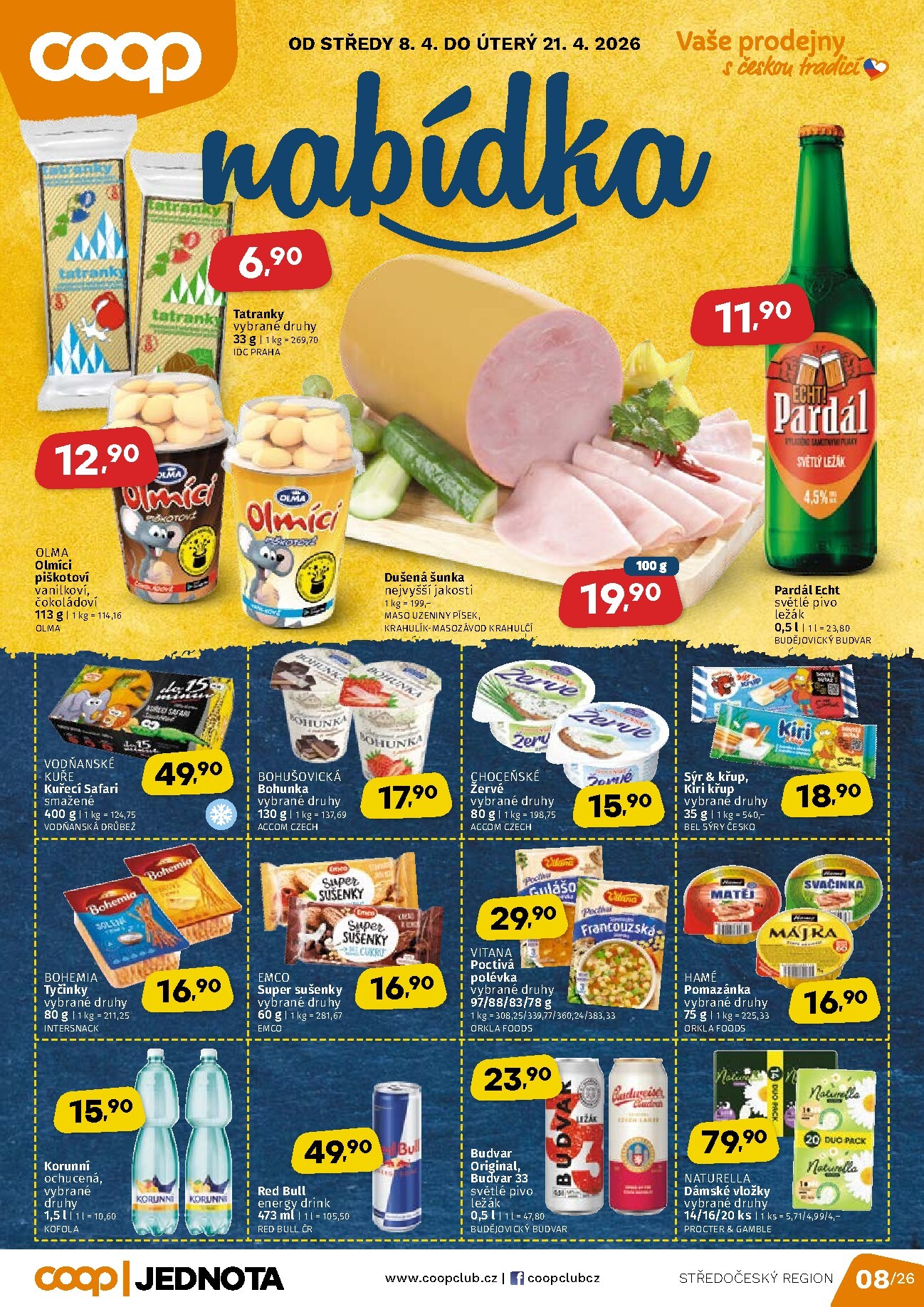 coop - Aktuální Coop - Střední Čechy leták platný od středy 08.04.2026 do úterý 21.04.2026