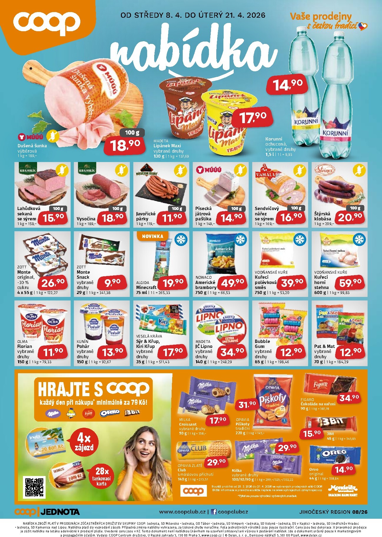 coop - Aktuální Coop - Jižní Čechy leták platný od středy 08.04.2026 do úterý 21.04.2026
