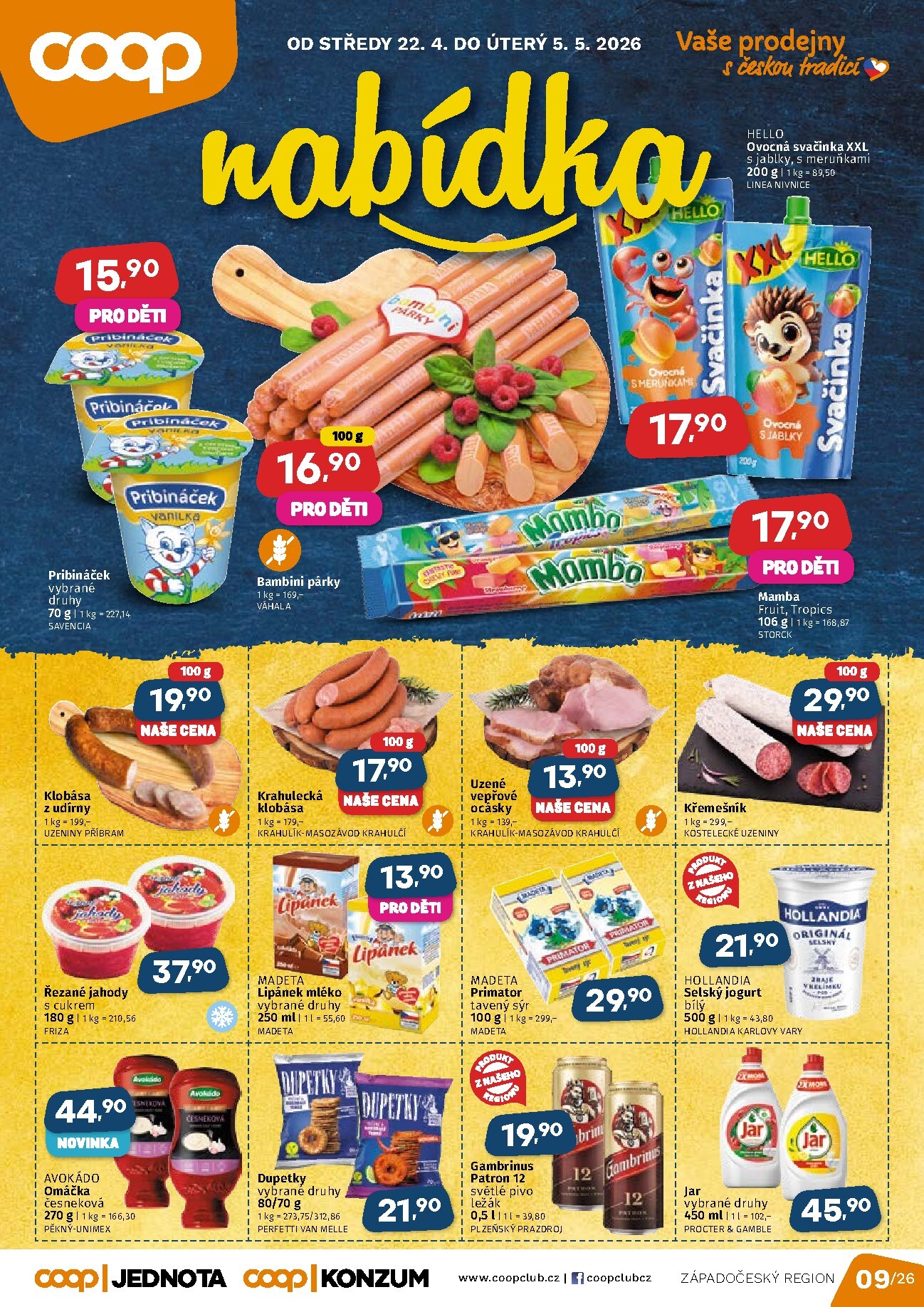 coop - Aktuální Coop - Západní Čechy leták platný od středy 22.04.2026 do úterý 05.05.2026