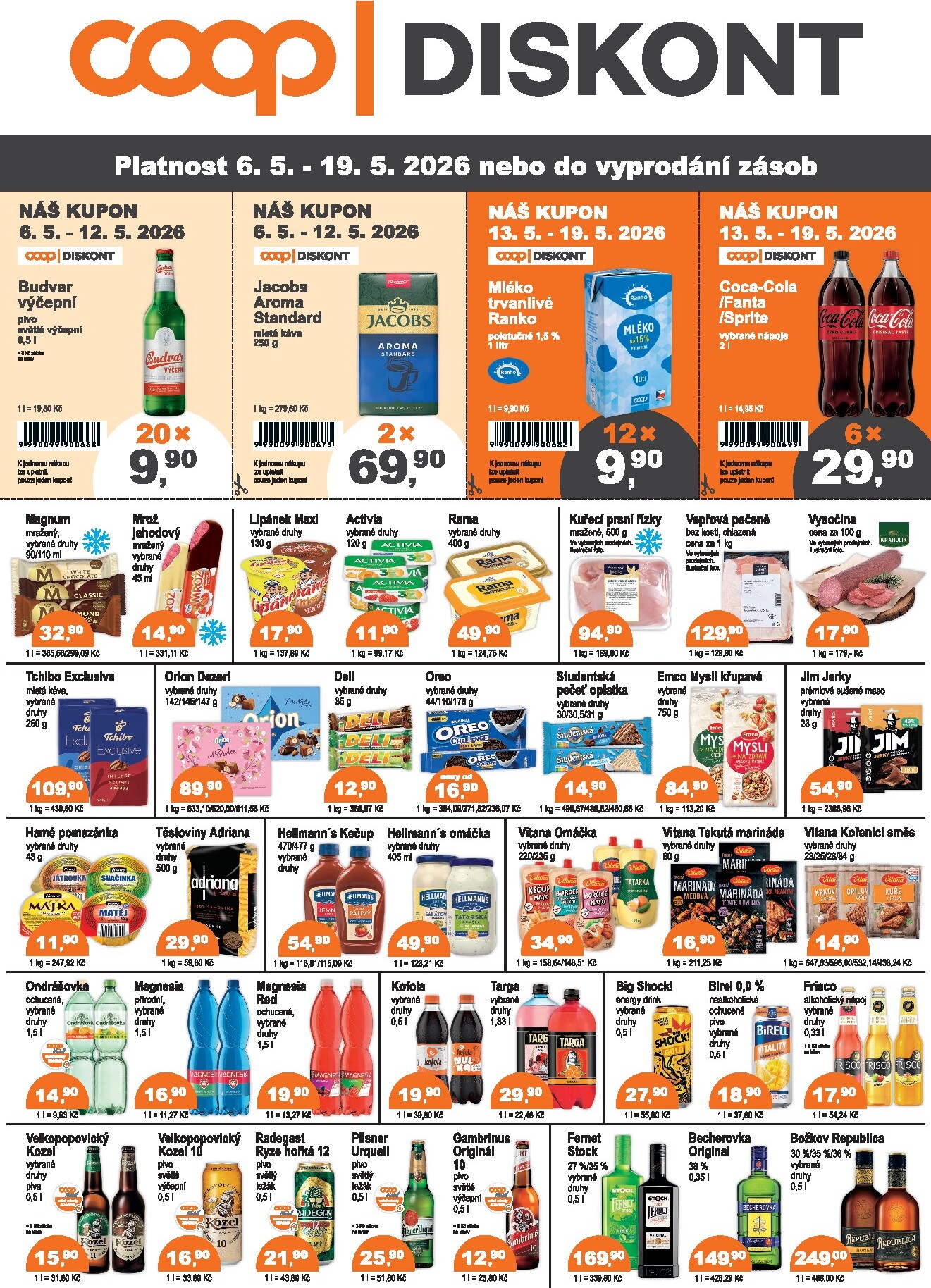 coop - Aktuální Coop - Diskont leták platný od středy 06.05.2026 do úterý 19.05.2026