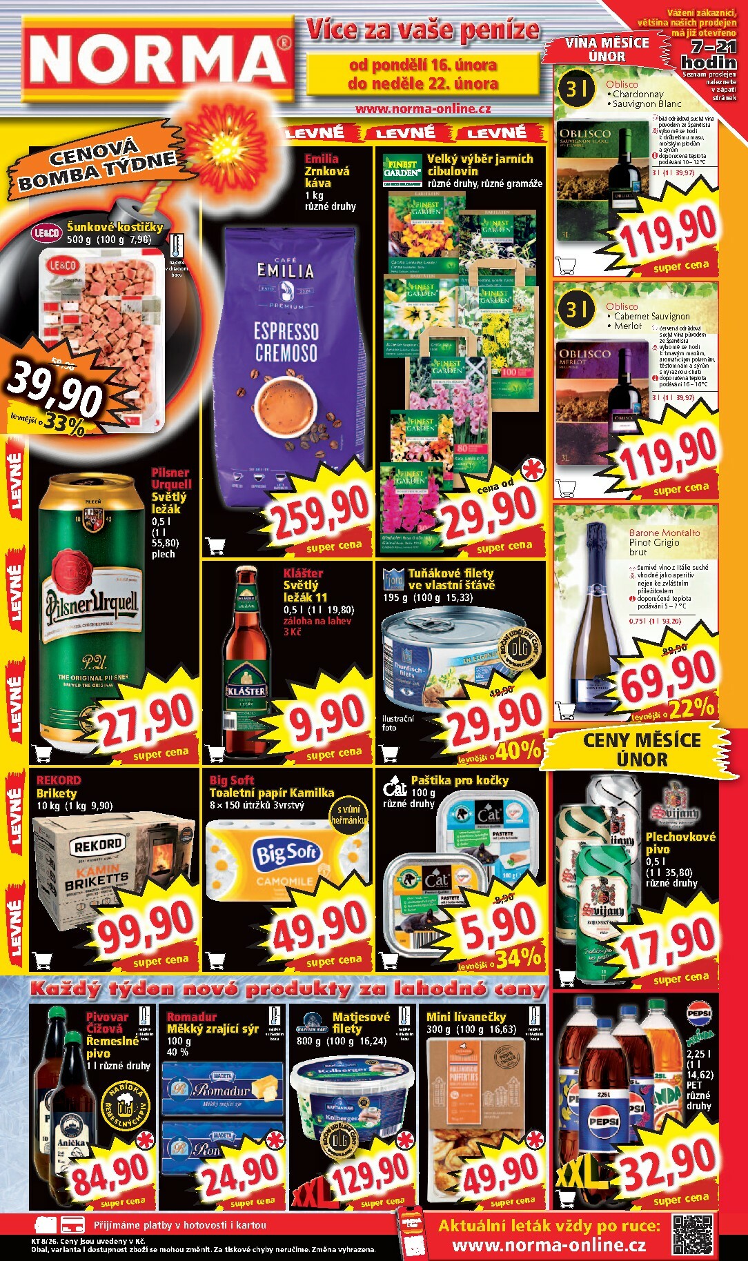 norma - Norma leták platný od pondělí 16.02.2026 do neděle 22.02.2026 - page: 1