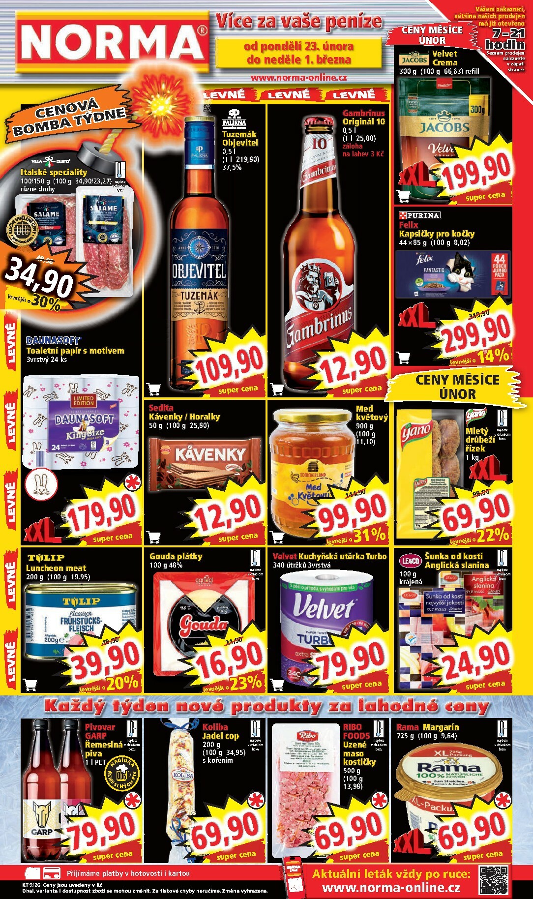 norma - Norma leták platný od pondělí 23.02.2026 do neděle 01.03.2026