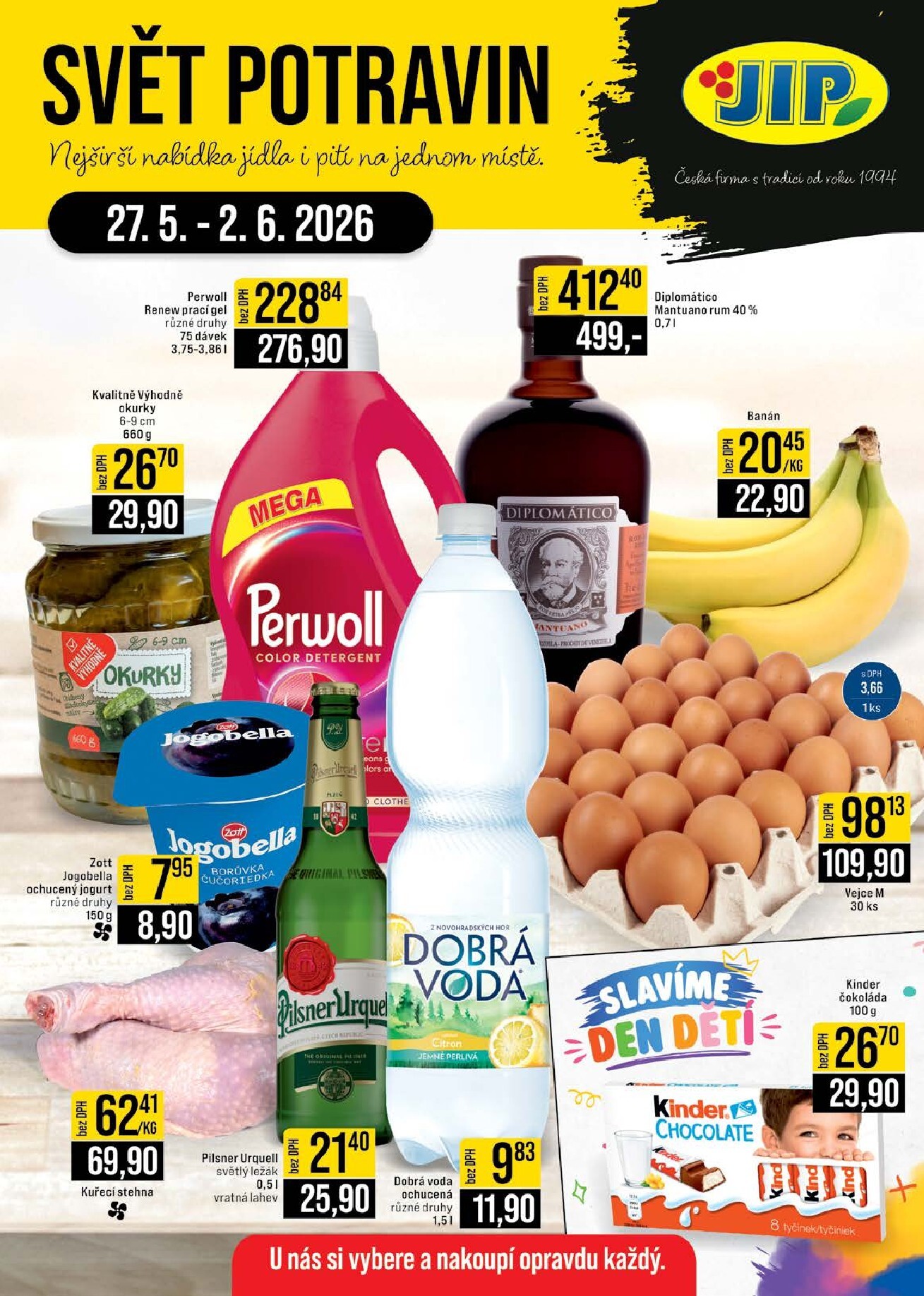 jip - Budoucí JIP - Brno, Ostrava - Hrabová, Praha - Bořanovice, Jilemnice, Karlovy Vary, Olomouc, Pardubice, Zlín, Polička leták platný od středy 27.05.2026 do úterý 02.06.2026
