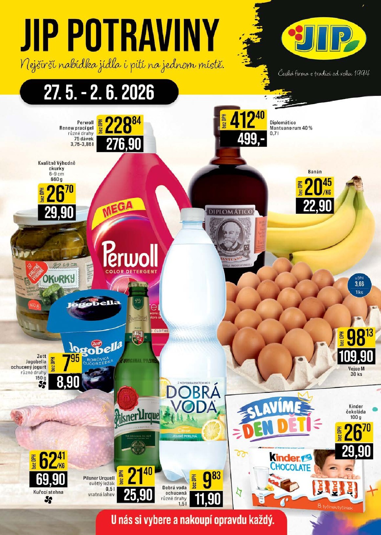jip - Budoucí JIP - České Budějovice, Most, Svoboda nad Úpou, Náchod, Sušice leták platný od středy 27.05.2026 do úterý 02.06.2026