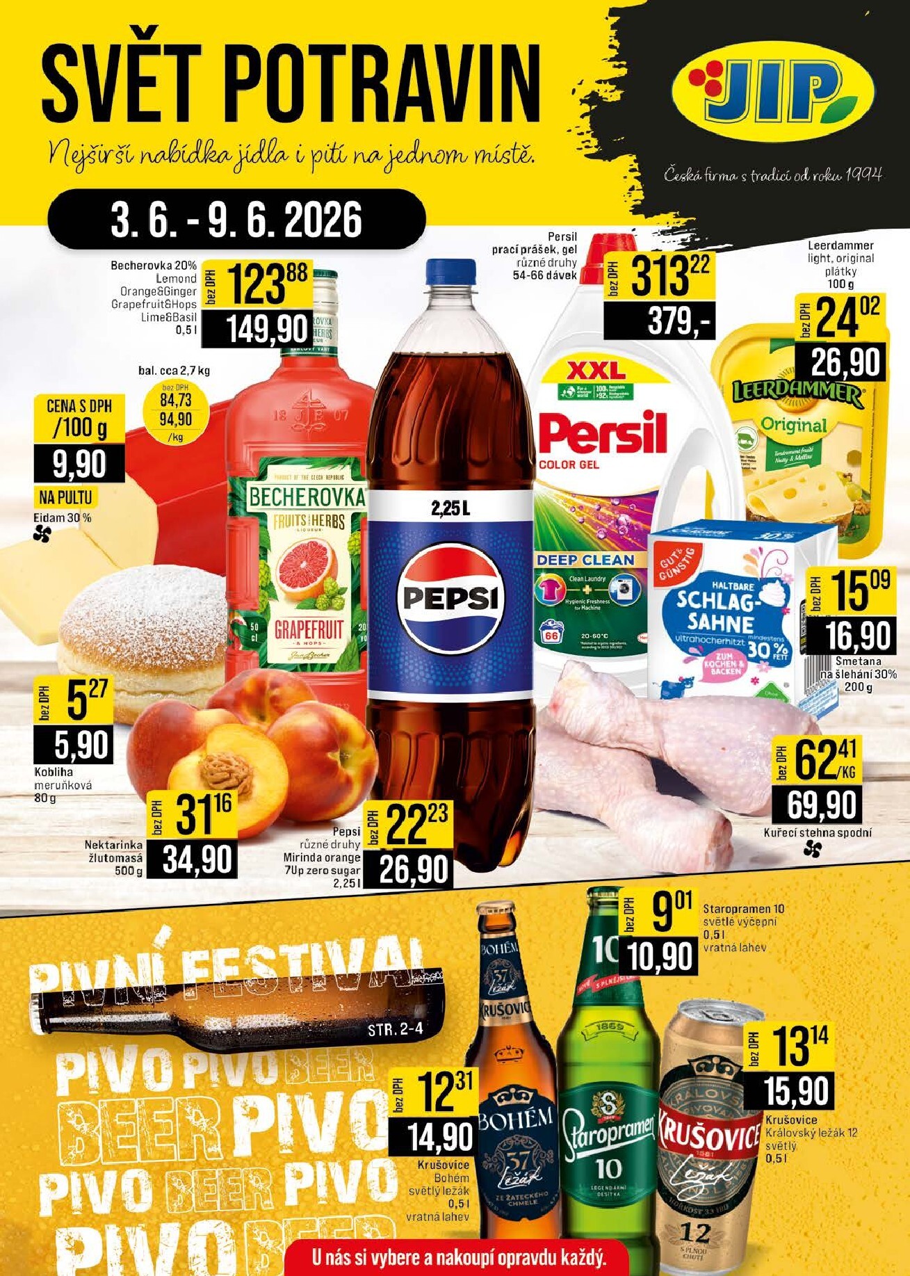 jip - Budoucí JIP - Brno, Ostrava - Hrabová, Praha - Bořanovice, Jilemnice, Karlovy Vary, Olomouc, Pardubice, Zlín, Sušice, Polička leták platný od středy 03.06.2026 do úterý 09.06.2026
