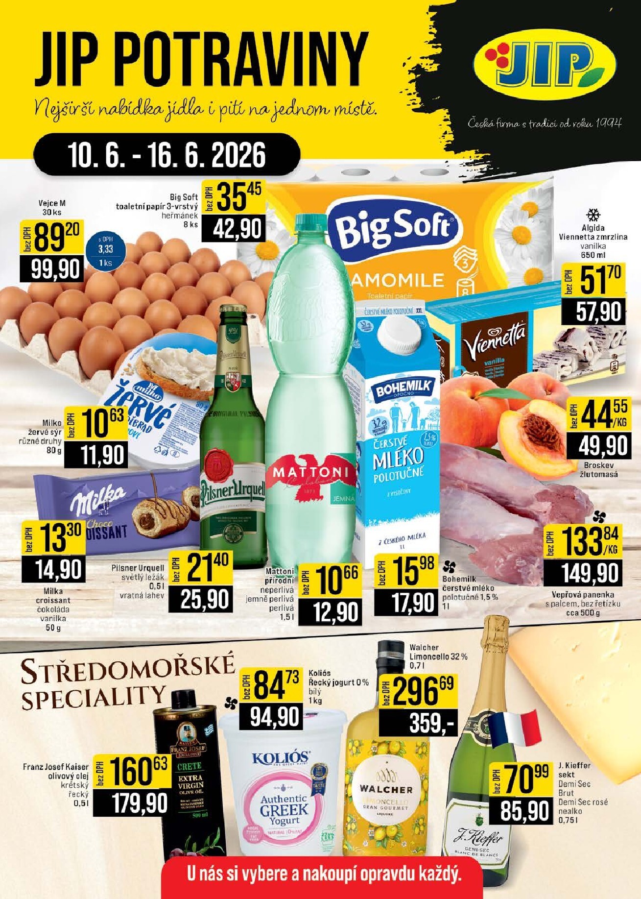 jip - Budoucí JIP - České Budějovice, Most, Svoboda nad Úpou, Náchod, Sušice leták platný od středy 10.06.2026 do úterý 16.06.2026