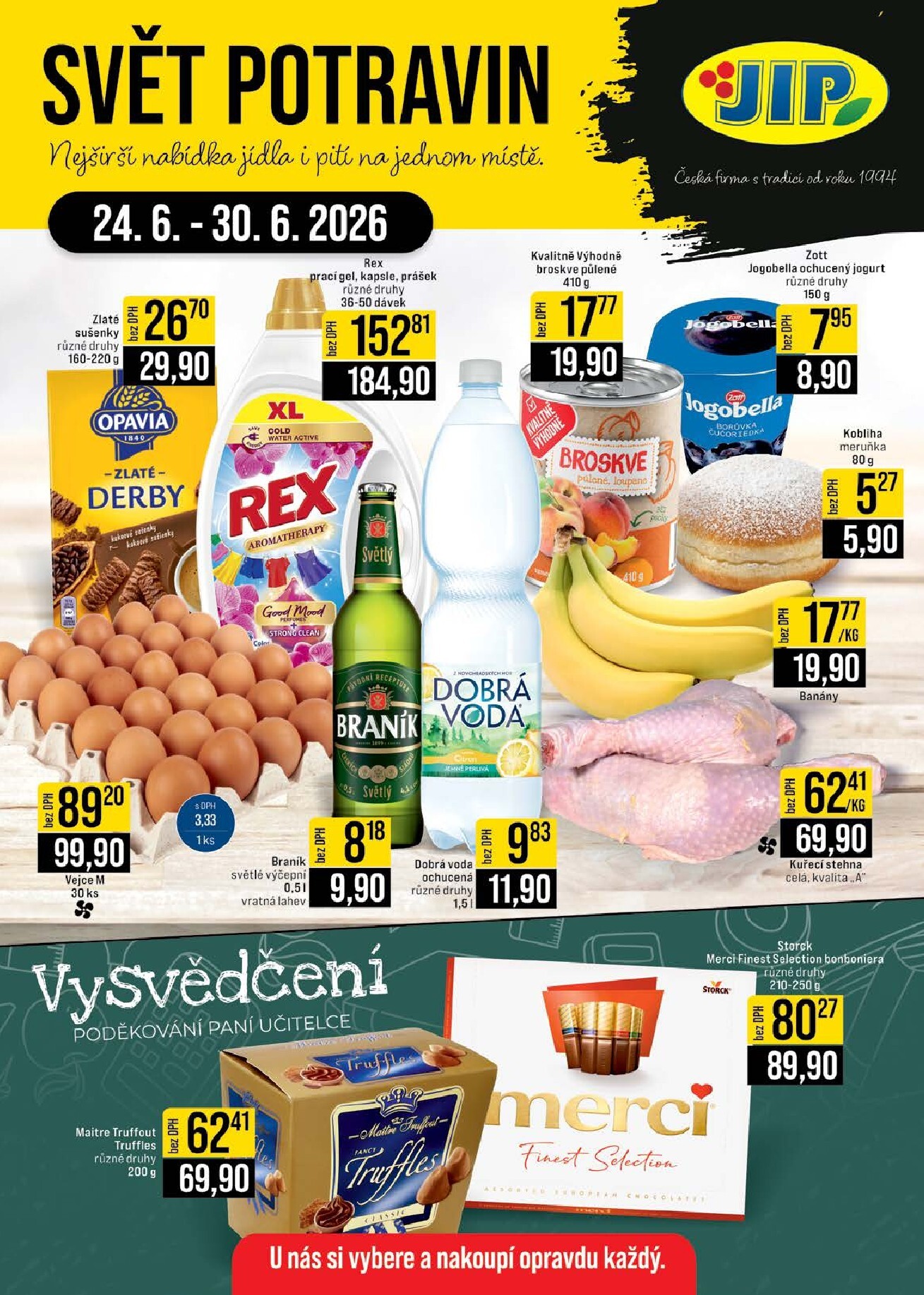 jip - Budoucí JIP - Akční leták Svět potravin leták platný od středy 24.06.2026 do úterý 30.06.2026