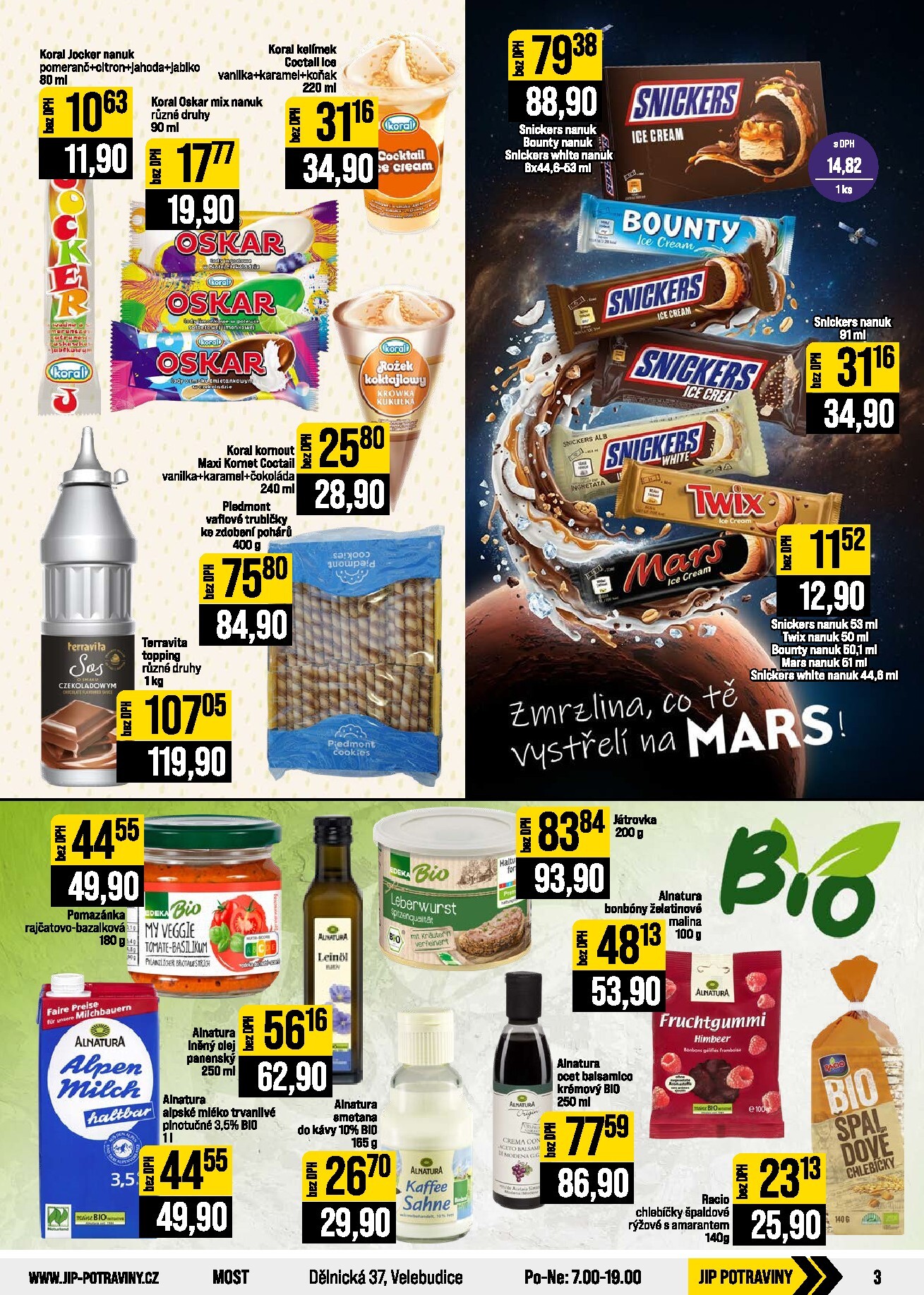 jip - Budoucí JIP - Svět potravin - Brno, Ostrava - Hrabová, Praha - Bořanovice, Jilemnice, Karlovy Vary, Olomouc, Pardubice, Zlín, Polička leták platný od středy 05.08.2026 do úterý 11.08.2026 - page: 3