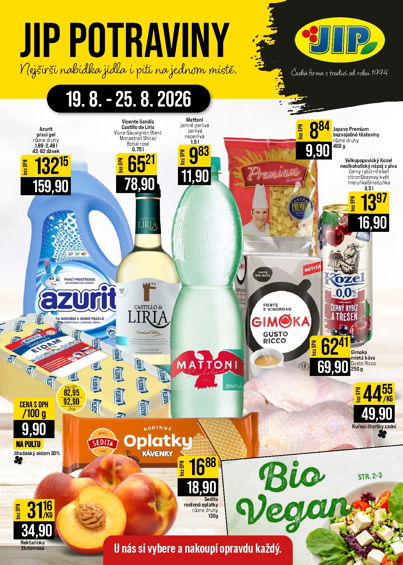 jip - Budoucí JIP - České Budějovice, Most, Svoboda nad Úpou, Náchod, Sušice leták platný od středy 19.08.2026 do úterý 25.08.2026