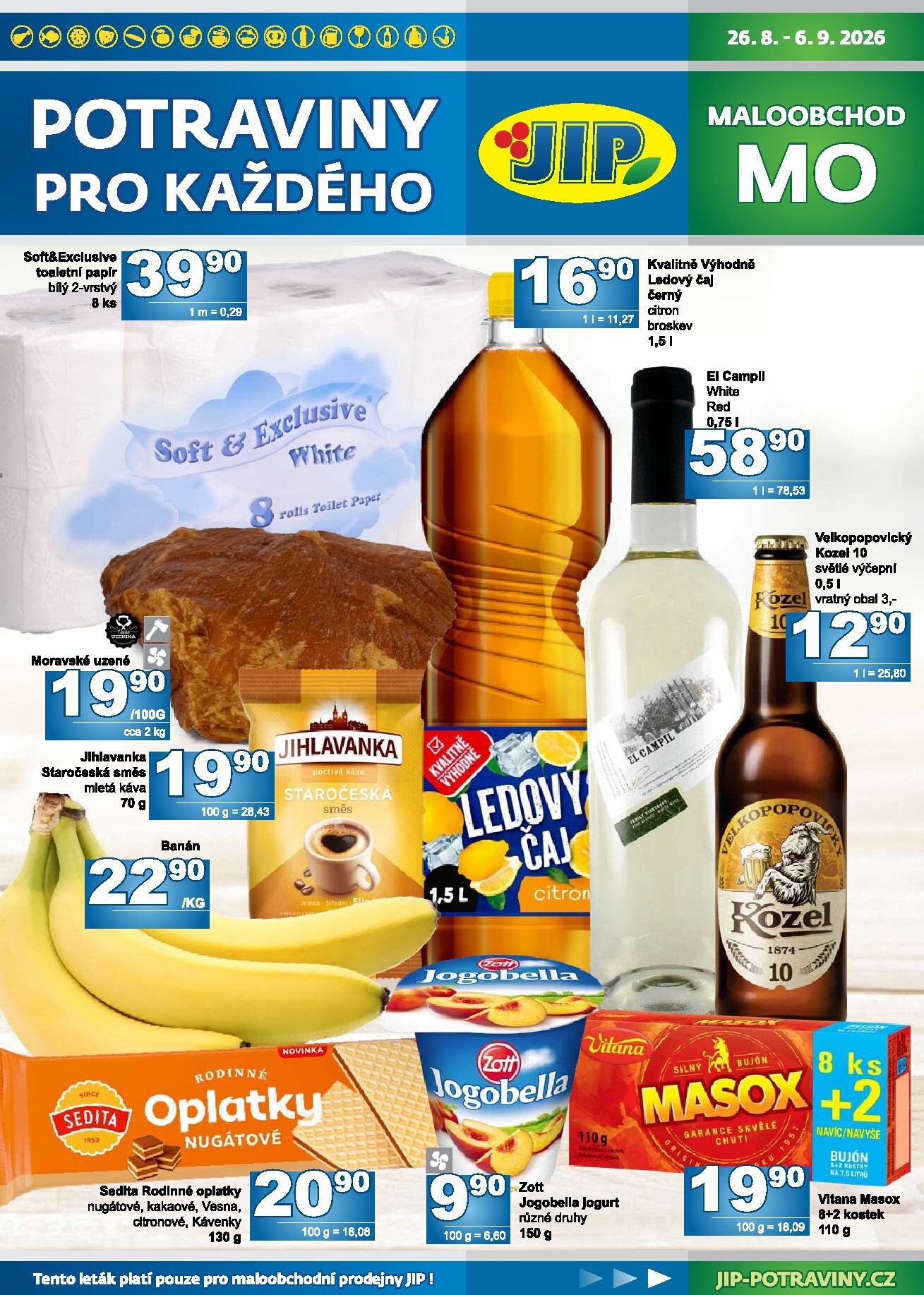 jip - Budoucí JIP - Maloobchod leták platný od středy 26.08.2026 do neděle 06.09.2026