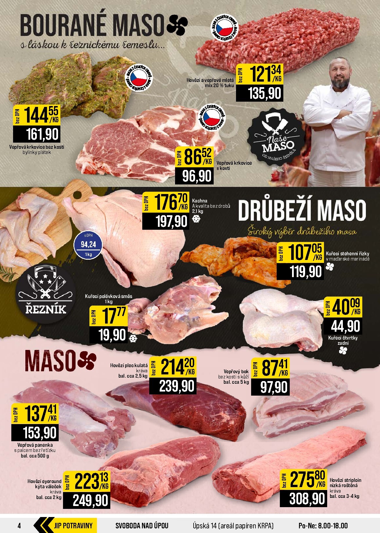 jip - Budoucí JIP - Svět potravin - Brno, Ostrava - Hrabová, Praha - Bořanovice, Jilemnice, Karlovy Vary, Olomouc, Pardubice, Zlín, Polička leták platný od středy 02.09.2026 do úterý 08.09.2026 - page: 4
