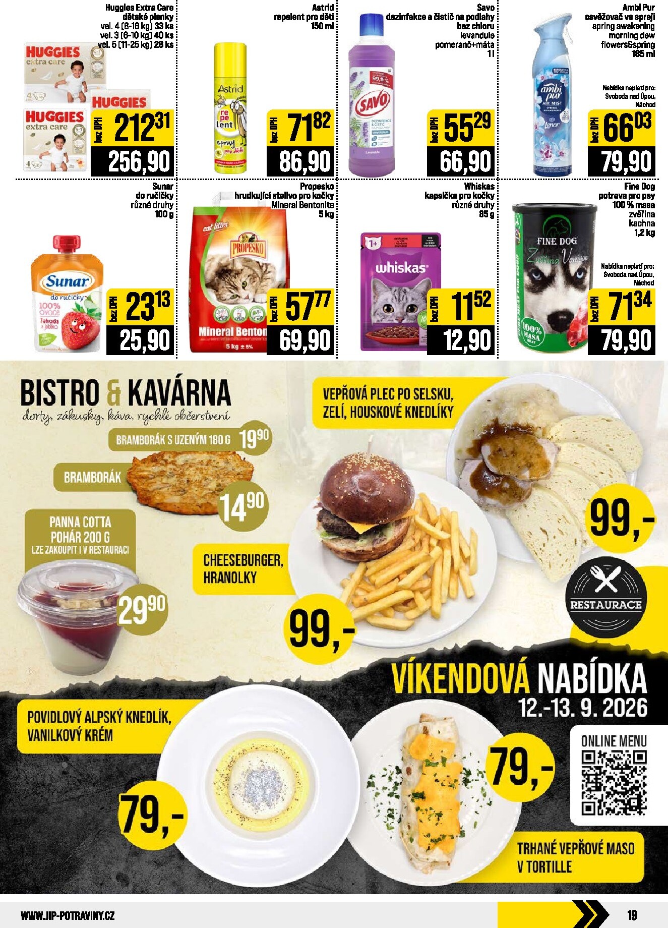 jip - Budoucí JIP - České Budějovice, Most, Svoboda nad Úpou, Náchod, Sušice leták platný od středy 09.09.2026 do úterý 15.09.2026 - page: 19