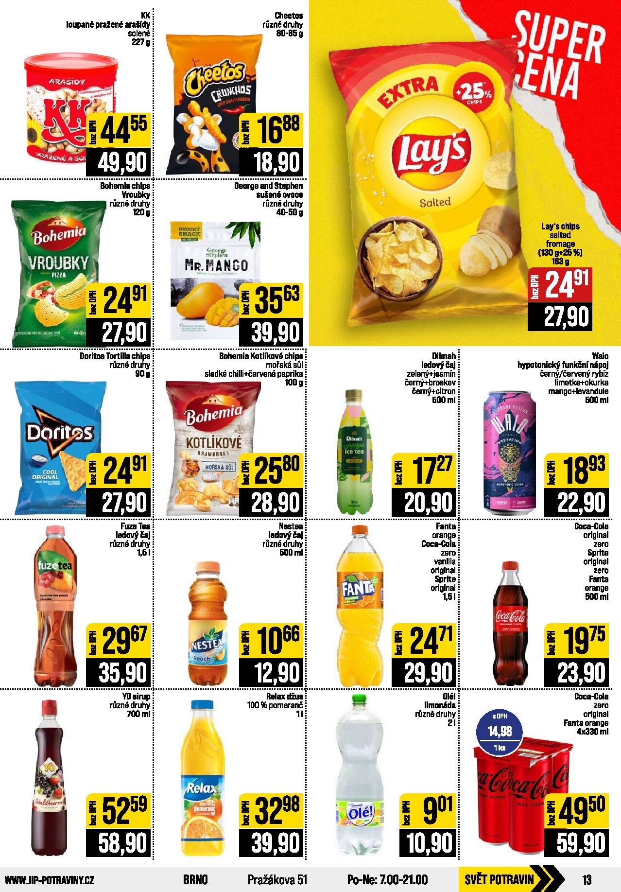 jip - Budoucí JIP - Svět potravin - Brno, Ostrava - Hrabová, Praha - Bořanovice, Jilemnice, Karlovy Vary, Olomouc, Pardubice, Zlín, Polička leták platný od středy 16.09.2026 do úterý 22.09.2026 - page: 13
