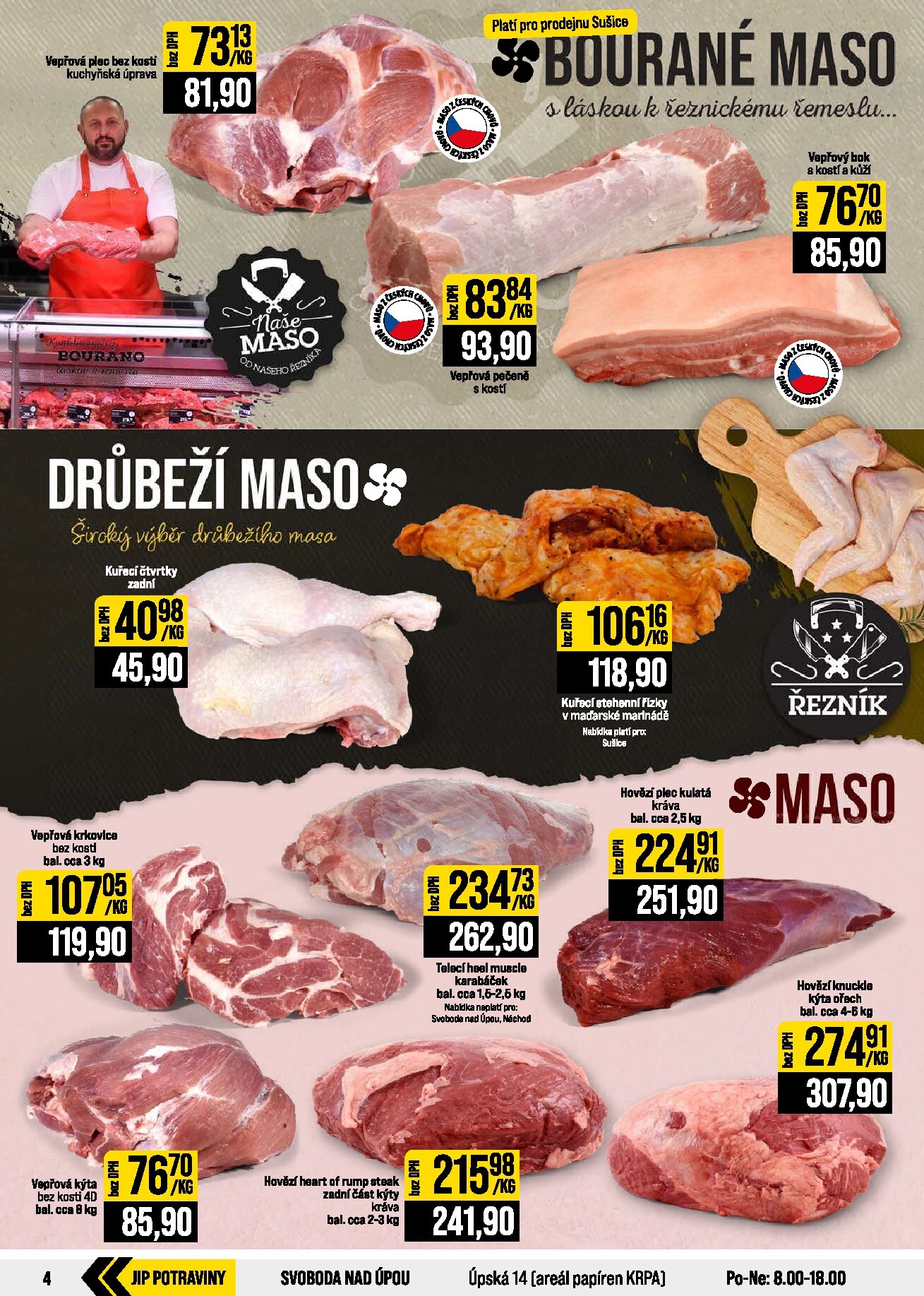 jip - JIP - České Budějovice, Most, Svoboda nad Úpou, Náchod, Sušice leták na příští týden od středy 23.09.2026 do úterý 29.09.2026 - page: 4