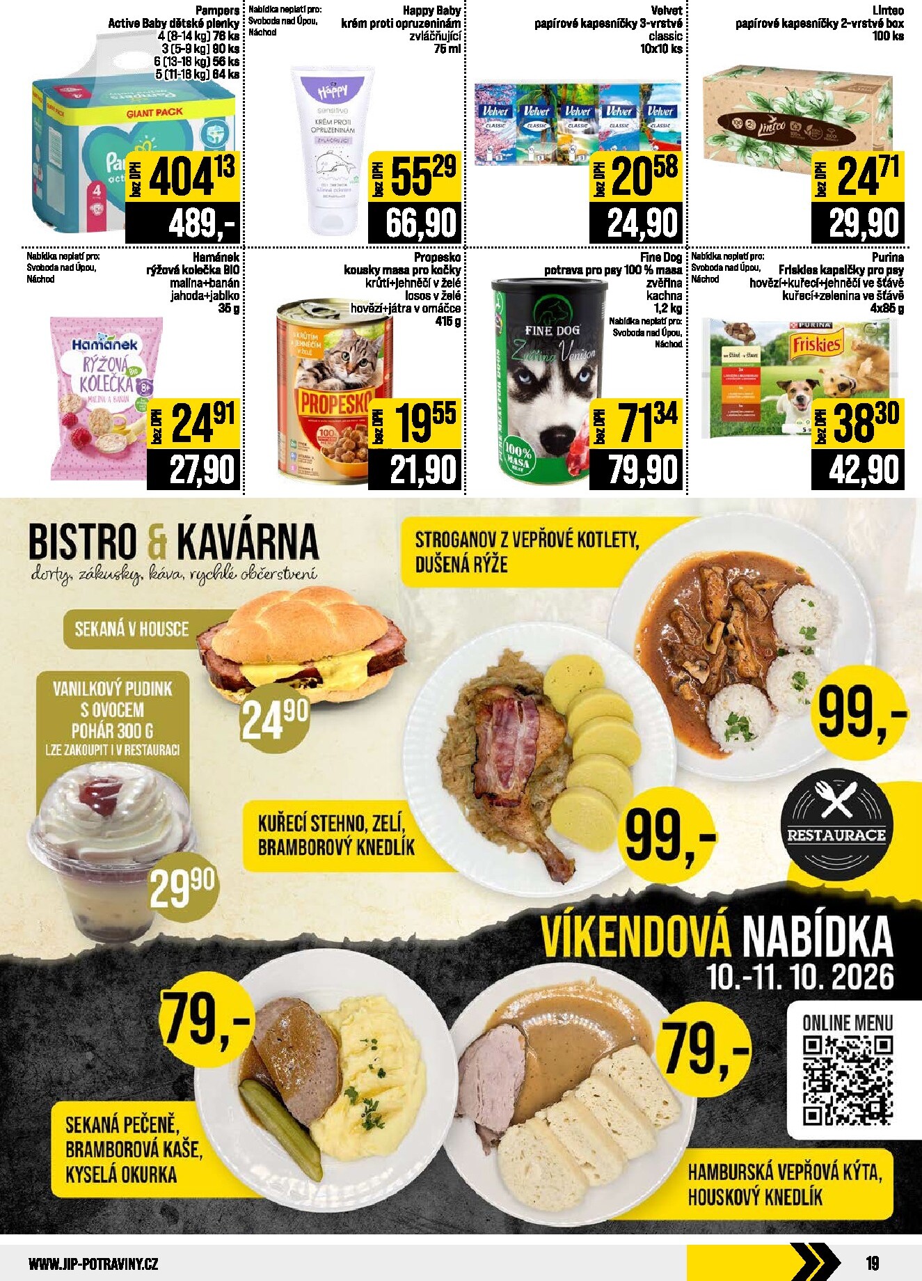 jip - JIP - České Budějovice, Most, Svoboda nad Úpou, Náchod, Sušice leták na příští týden od středy 07.10.2026 do úterý 13.10.2026 - page: 19