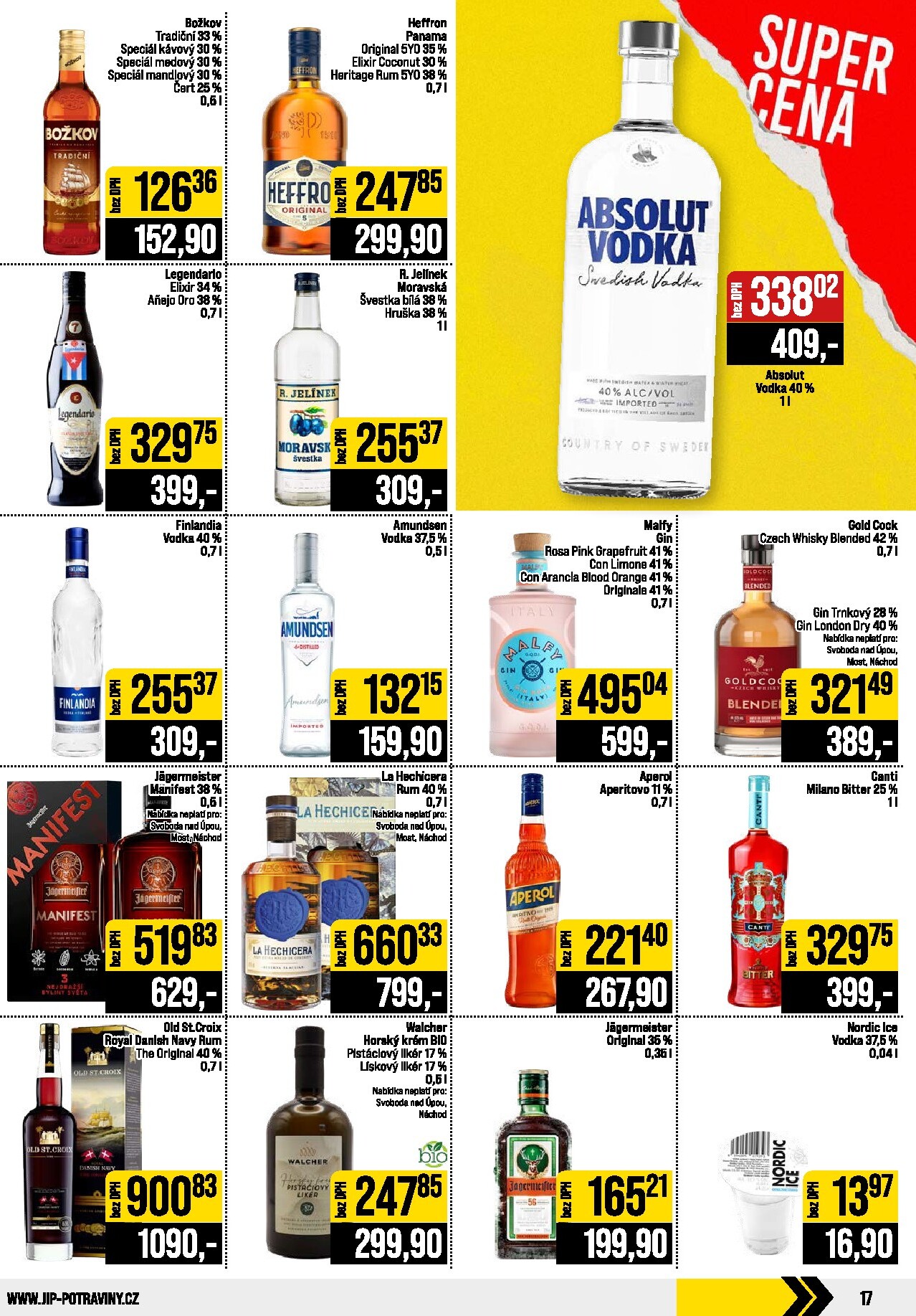 jip - JIP - České Budějovice, Most, Svoboda nad Úpou, Náchod, Sušice leták na příští týden od středy 21.10.2026 do úterý 27.10.2026 - page: 17