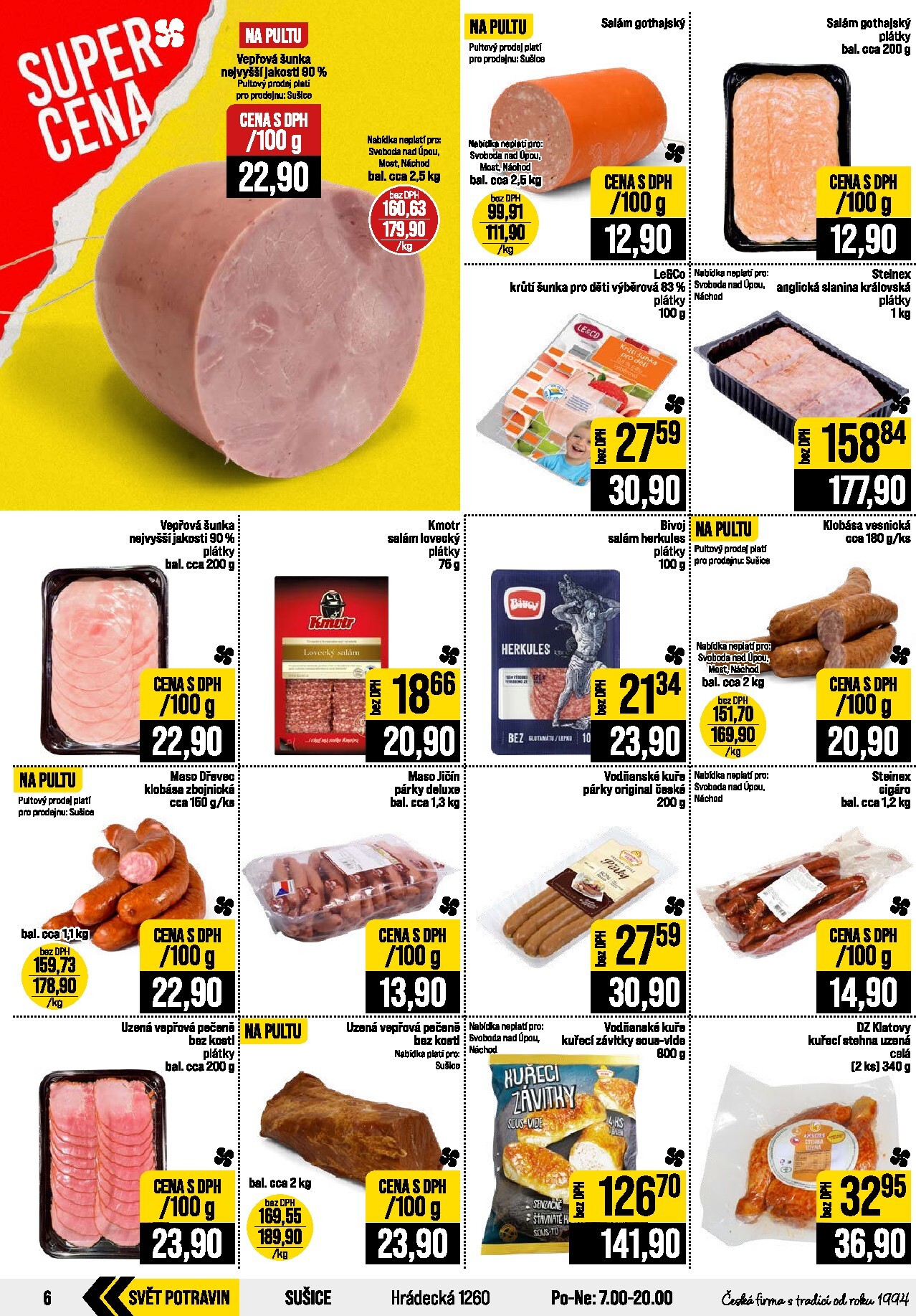 jip - JIP - České Budějovice, Most, Svoboda nad Úpou, Náchod, Sušice leták na příští týden od středy 21.10.2026 do úterý 27.10.2026 - page: 6