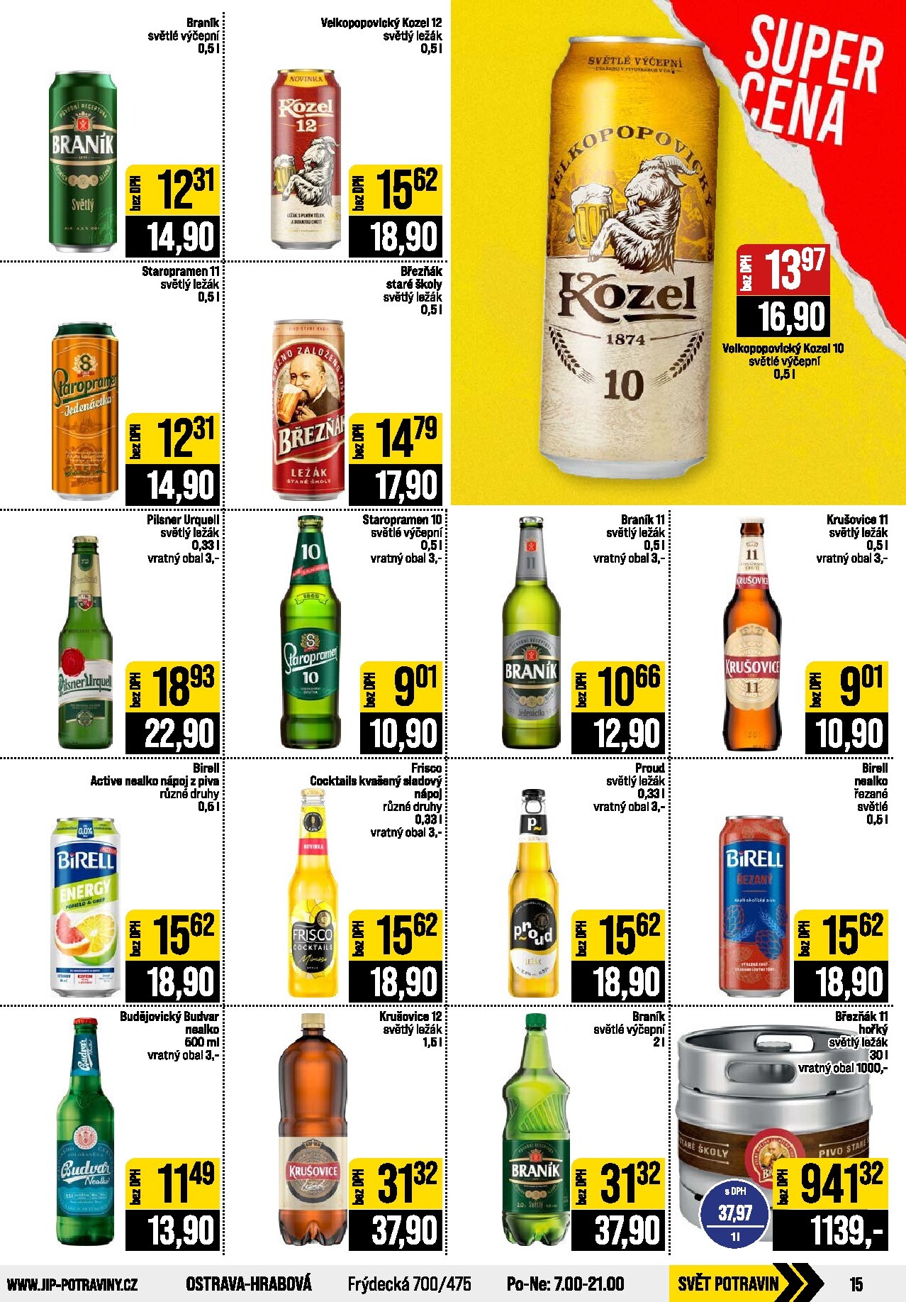 jip - JIP - Svět potravin - Brno, Ostrava - Hrabová, Praha - Bořanovice, Jilemnice, Karlovy Vary, Olomouc, Pardubice, Zlín, Polička leták na příští týden od středy 21.10.2026 do úterý 27.10.2026 - page: 15