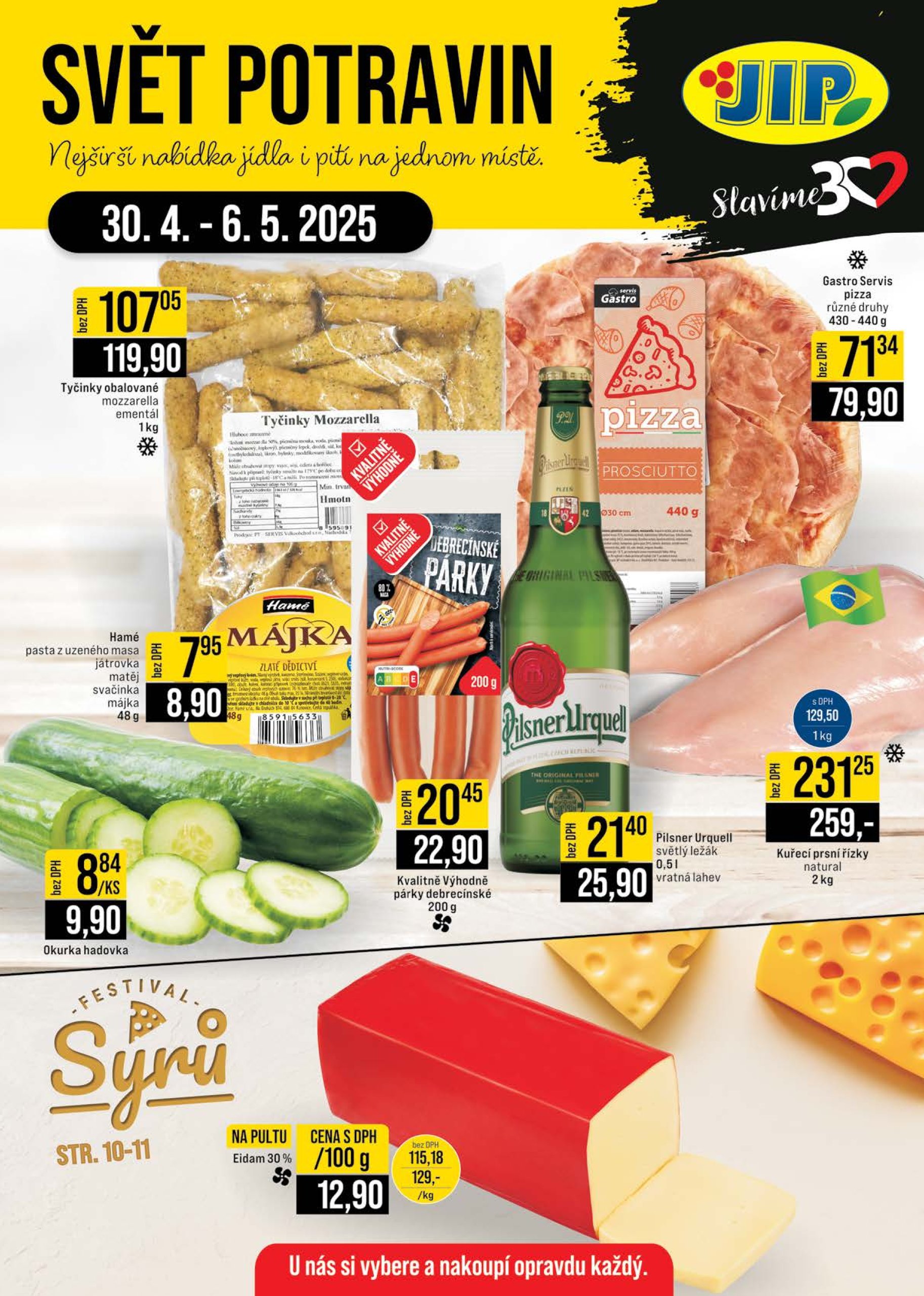 jip - Leták JIP - Brno, Praha - Bořanovice, Ostrava - Hrabová od 30.04. do 06.05.
