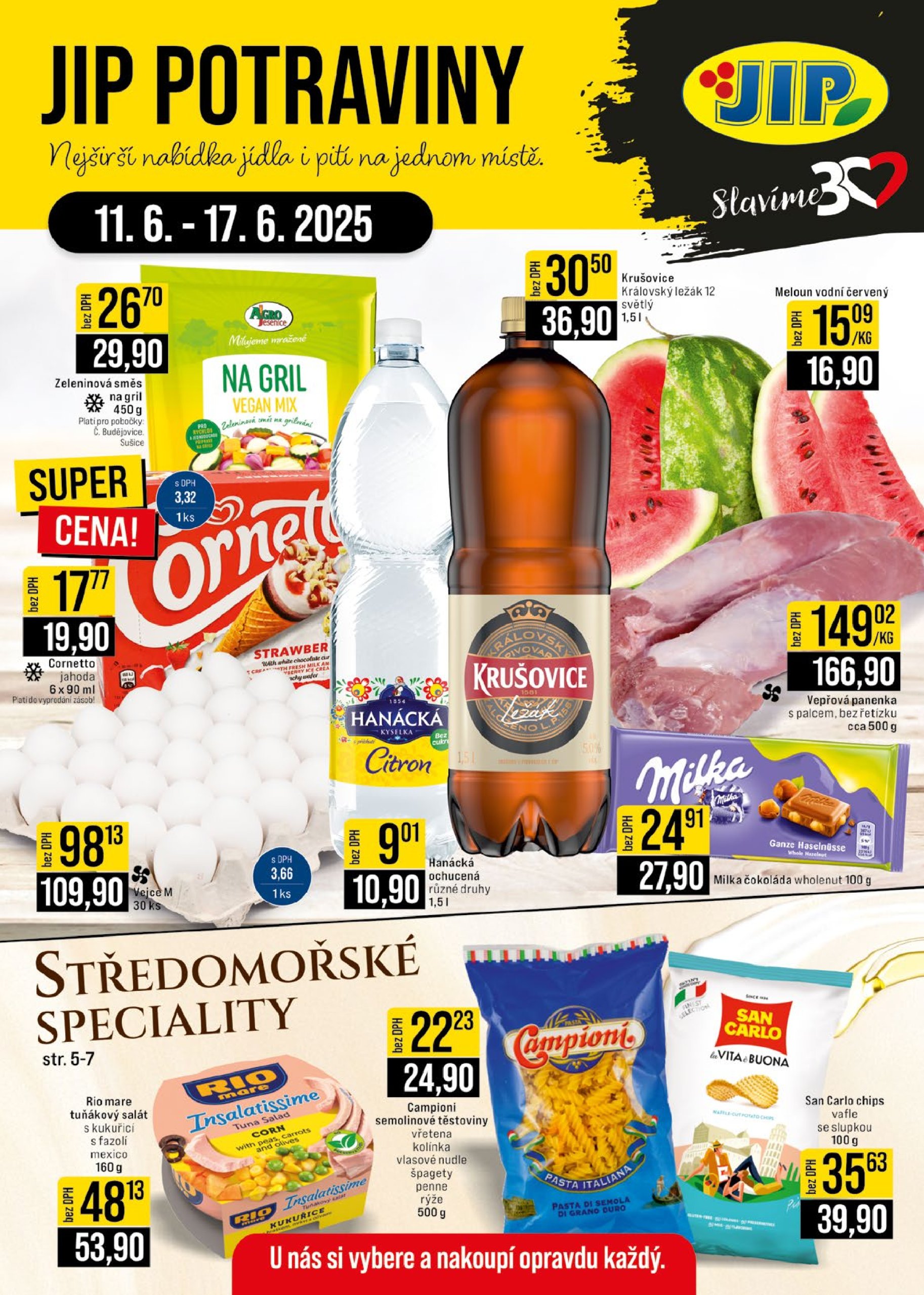 jip - Leták JIP - České Budějovice, Most, Svoboda nad Úpou, Náchod, Sušice od 11.06. do 17.06.
