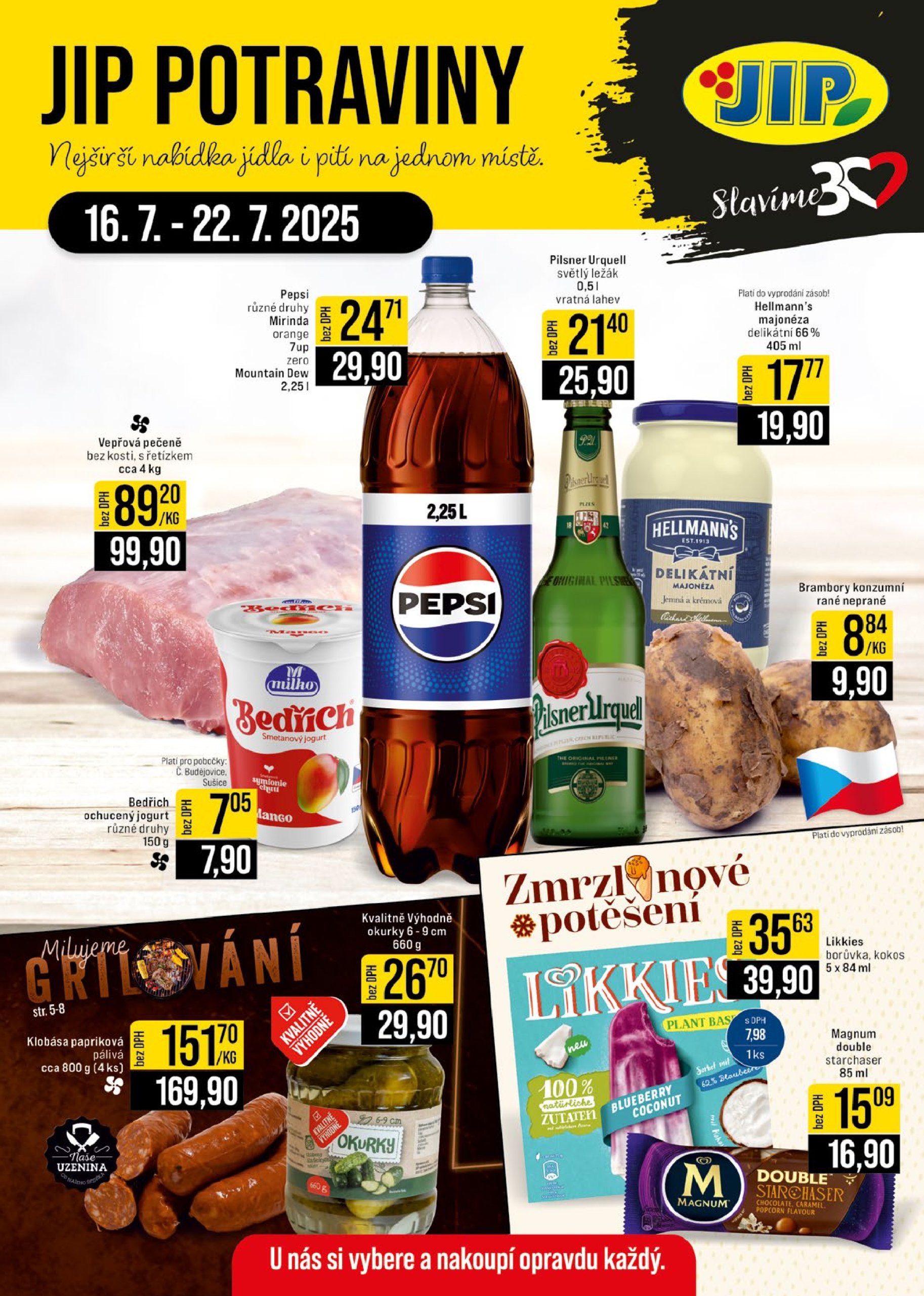 jip - Leták JIP - České Budějovice, Most, Svoboda nad Úpou, Náchod, Sušice od 16.07. do 22.07.