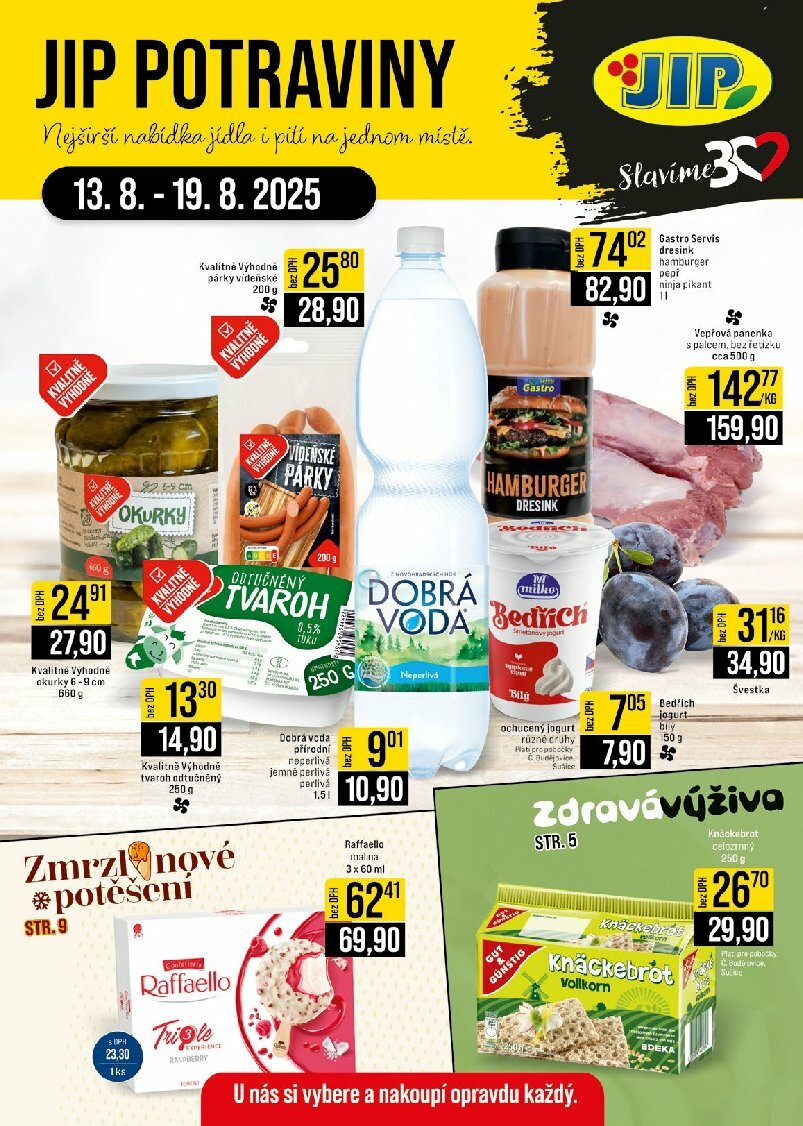 jip - Leták JIP - České Budějovice, Most, Svoboda nad Úpou, Náchod, Sušice od 13.08. do 19.08.